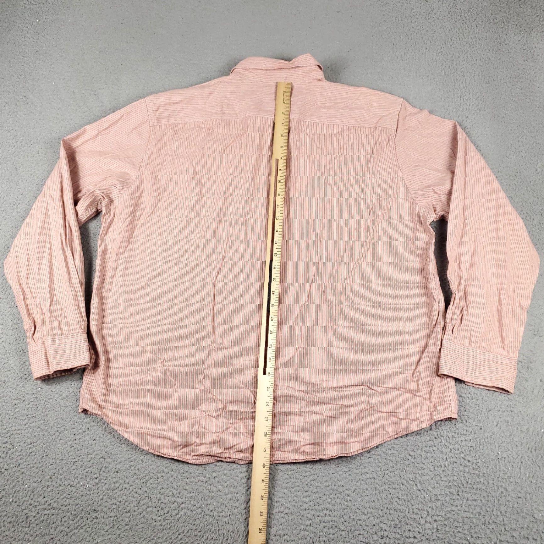 American Eagle Outfitters American Eagle Shirt Mens 2XL Coral Striped Casual Button Up Long Sleeve Size US XXL / EU 58 / 5 - 4 Thumbnail