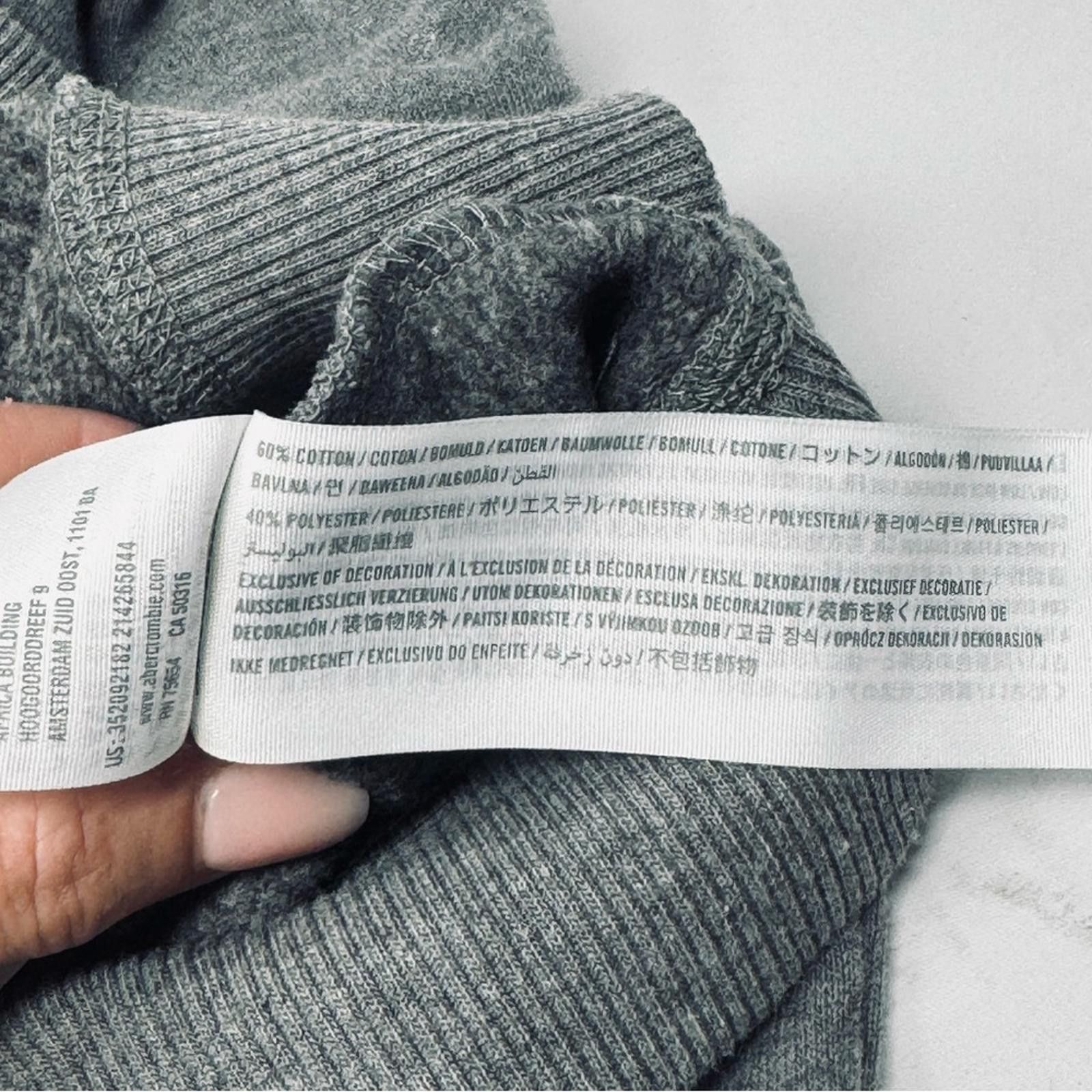 Abercrombie & Fitch Hollister. California Women’s Gray Sweatshirt. Size Large. Size L / US 10 / IT 46 - 3 Thumbnail