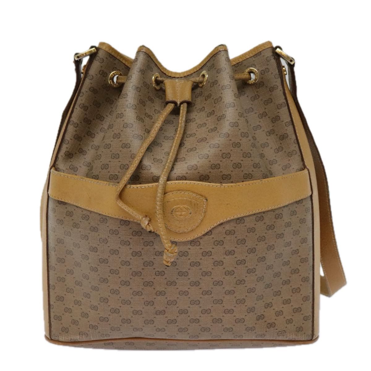 Supreme Gg Beige Canvas Shoulder Bag (Pre-Owned)