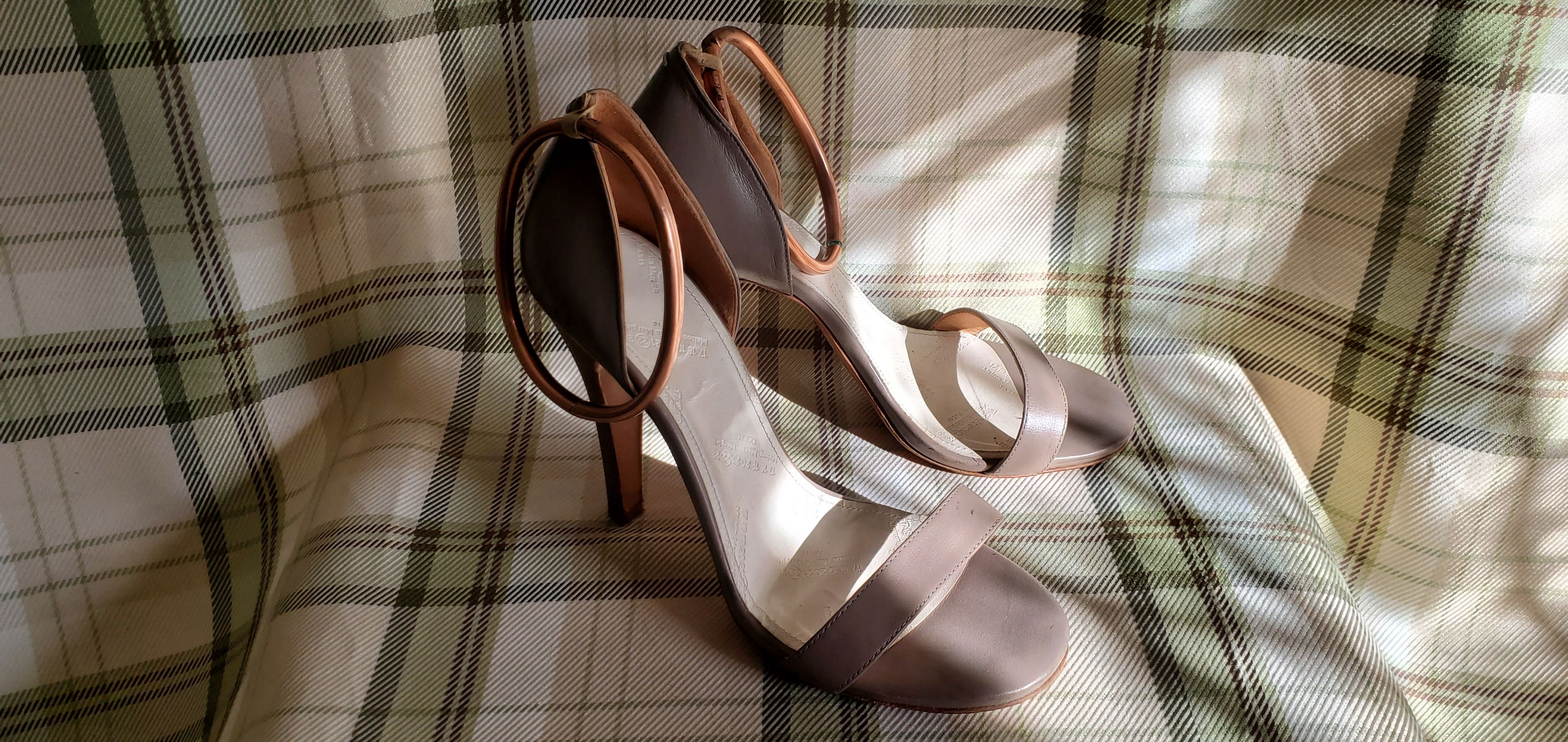 Maison Margiela Maison Margiela Open Toe Leather Heel Shoes Size US 7 / IT 37 - 2 Thumbnail