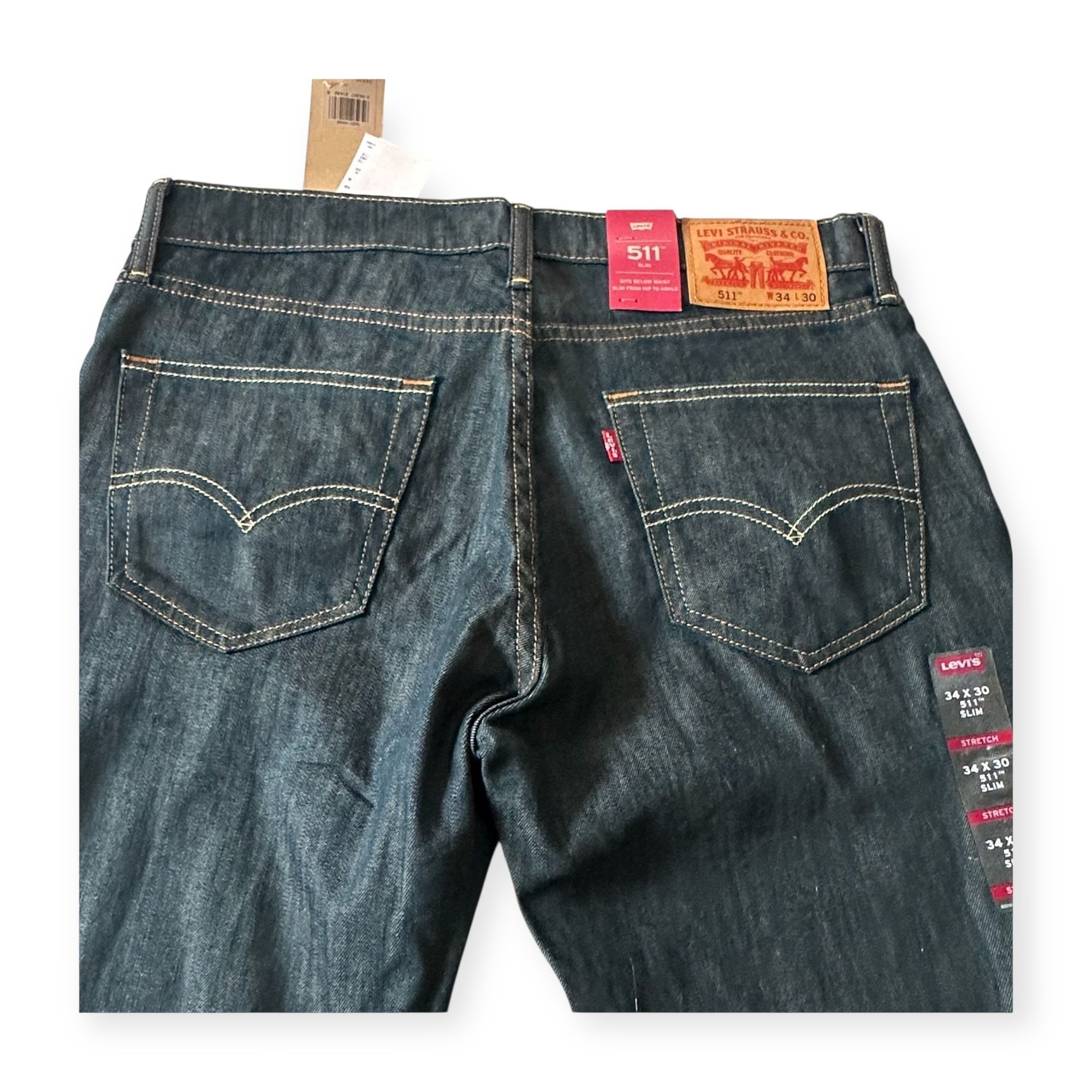 Levi's Levi’s 511 Slim Stretch Denim Jeans Dark Indigo Black W34 L3 Size US 34 / EU 50 - 11 Thumbnail