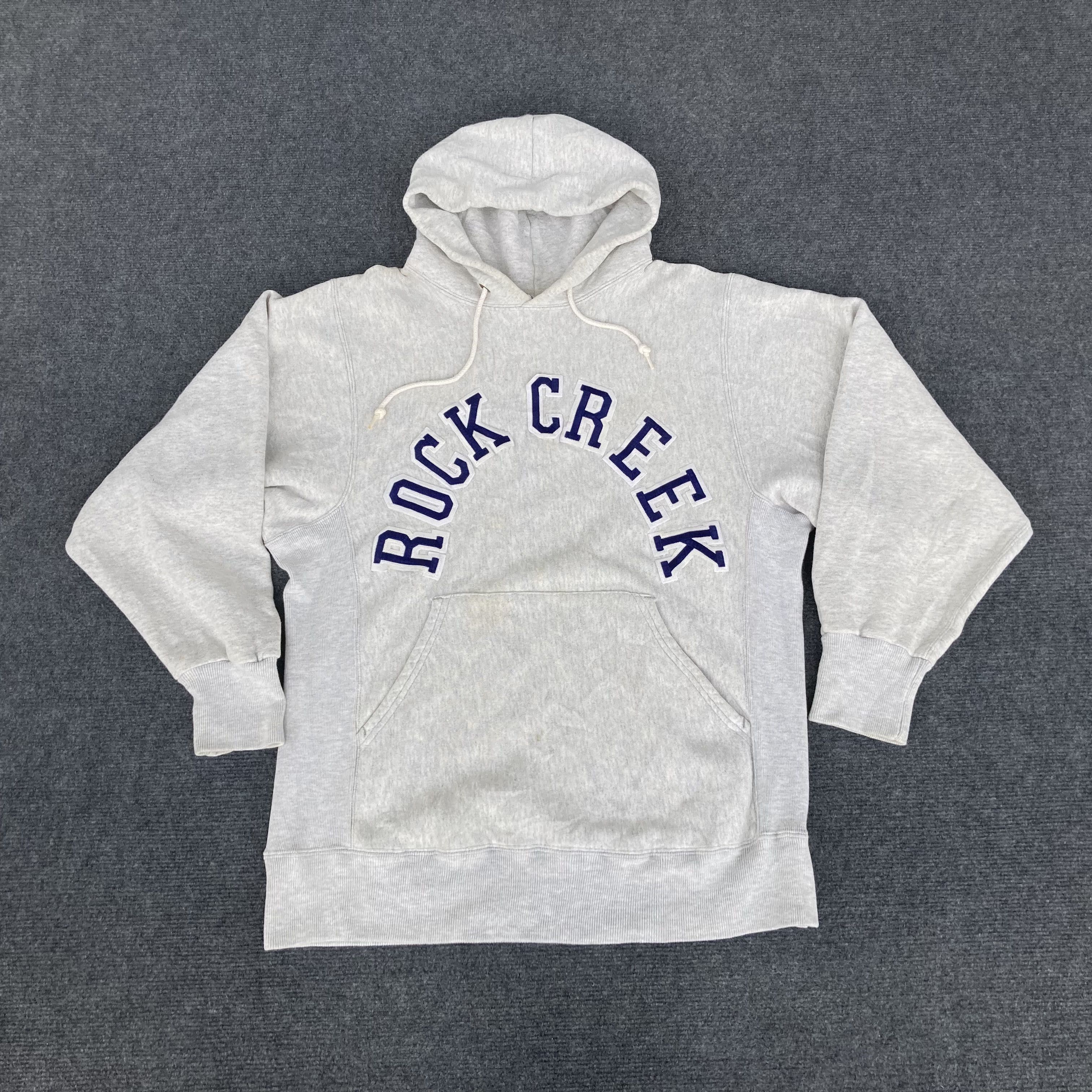Vintage Vtg Rock Creek Hooded Reverse Weave Sweatshirt Size US M / EU 48-50 / 2 - 1 Thumbnail