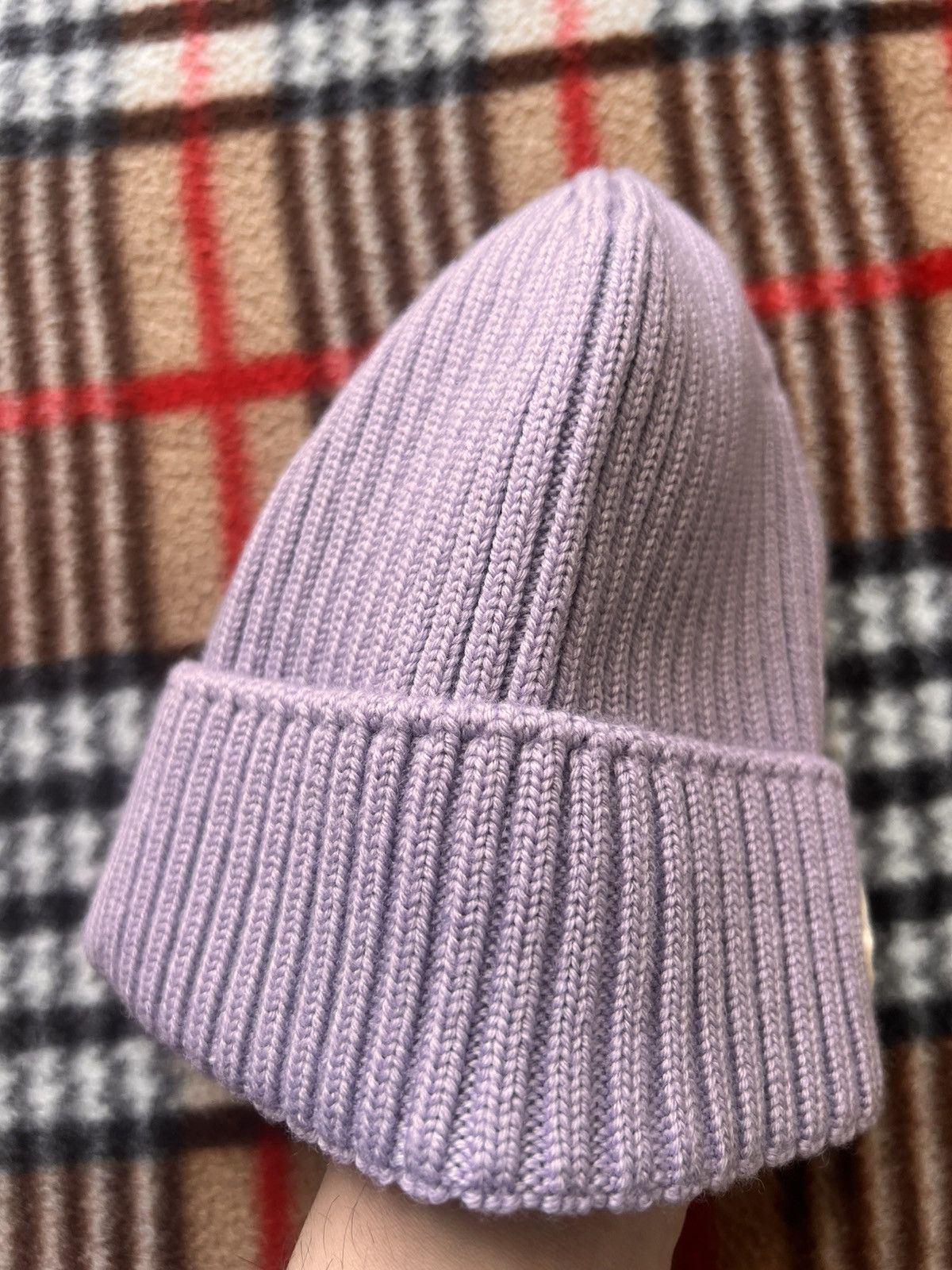 Moncler Moncler Berretto Tricot Beanie Lilac cap hat wool logo purpl Size ONE SIZE - 6 Thumbnail