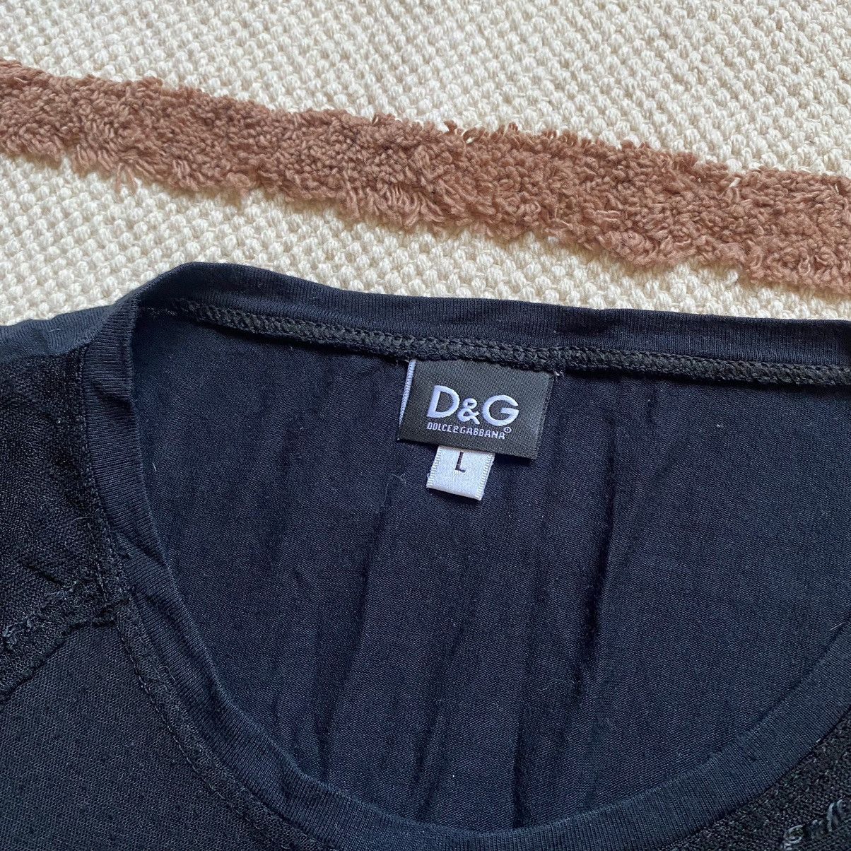 Dolce & Gabbana × Vintage DOLCE AND GABBANA Y2K MESH T SHIRT Size US L / EU 52-54 / 3 - 4 Thumbnail