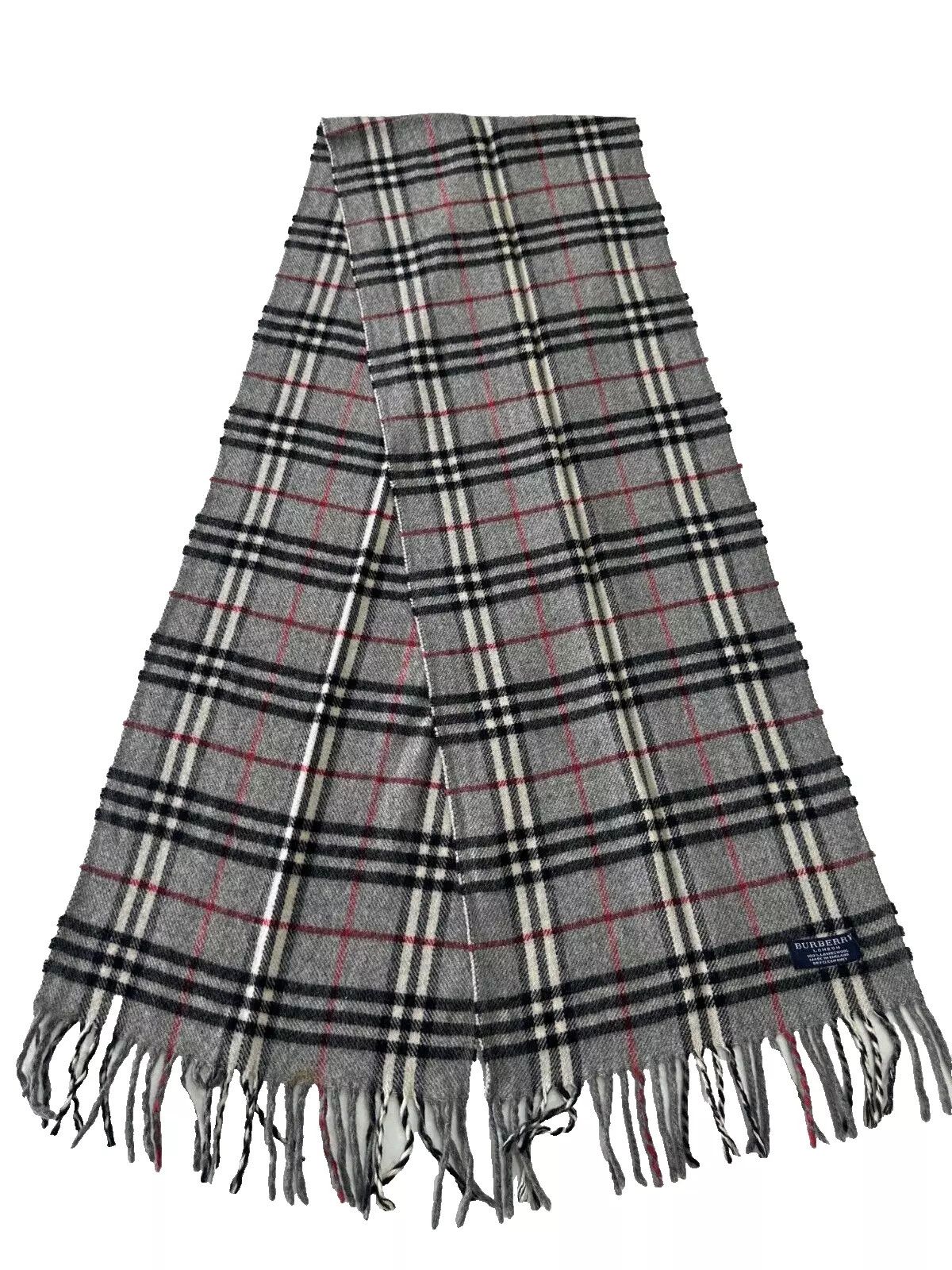 Burberry Burberry Classic Check Grey 100% Lambswool Unisex Scarf Size ONE SIZE - 1 Thumbnail