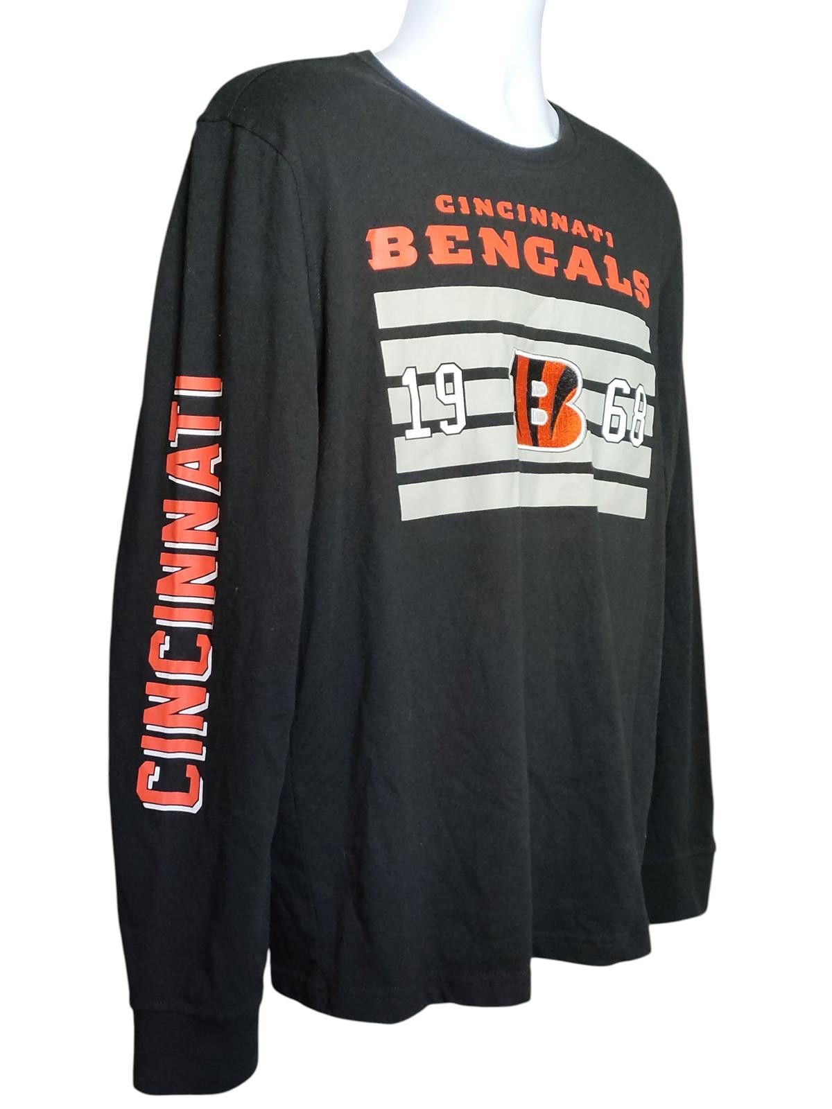 NFL NFL Cincinnati Bengals Black Long Sleeve Graphic T-Shirt Size ONE SIZE - 4 Thumbnail