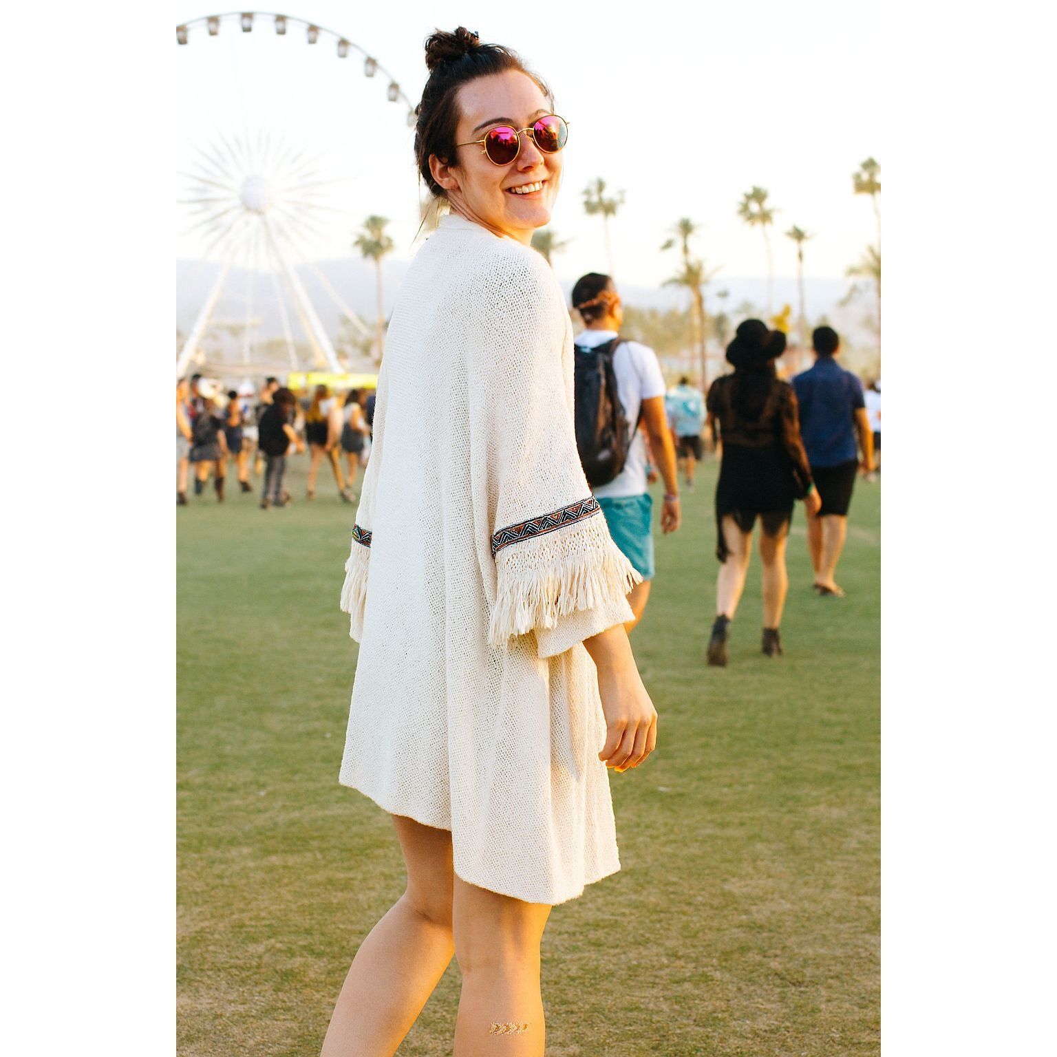 Other H&M Women’s Ivory S Cardigan Boho Chic Festival Boho Chic Co Size L / US 10 / IT 46 - 2 Thumbnail