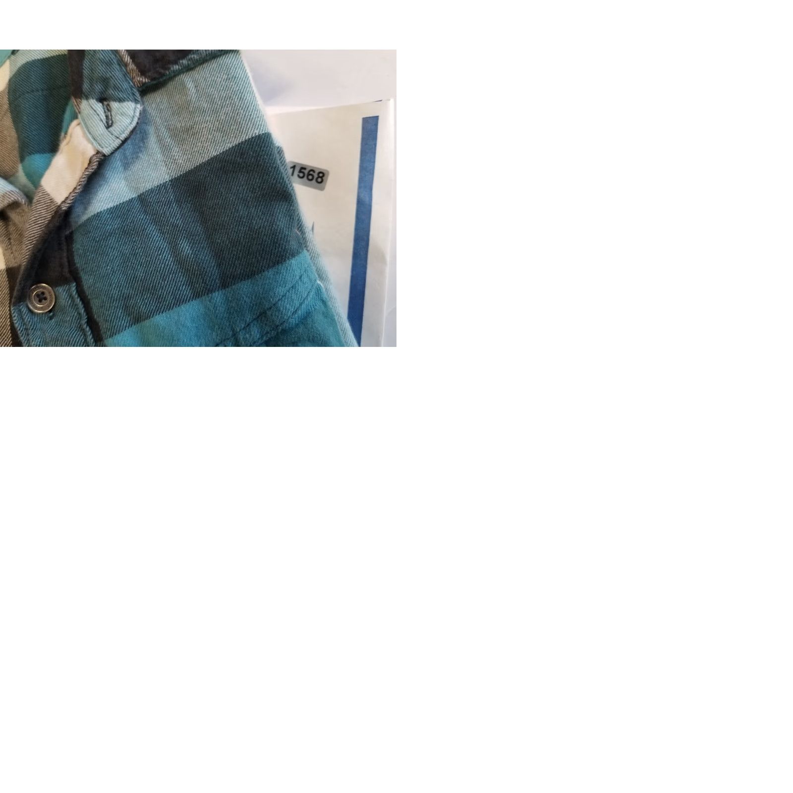ASCENO Ascend Flannel Shirt Mens Large Blue Plaid Logo Button Up Long Sleeve Size US L / EU 52-54 / 3 - 9 Thumbnail