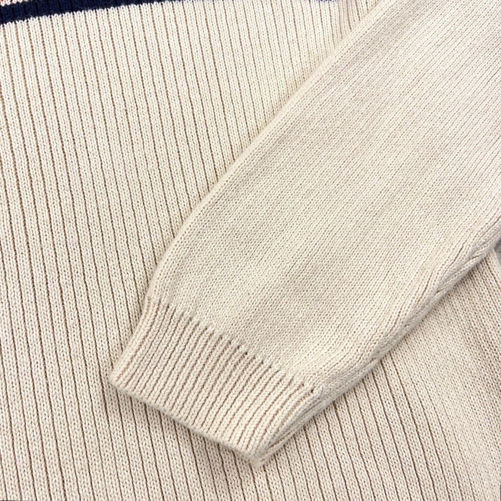 American Eagle Outfitters Vintage American Eagle Outfitters Sweater Men M Cream White Chunky Knit Stripe Size US M / EU 48-50 / 2 - 5 Thumbnail