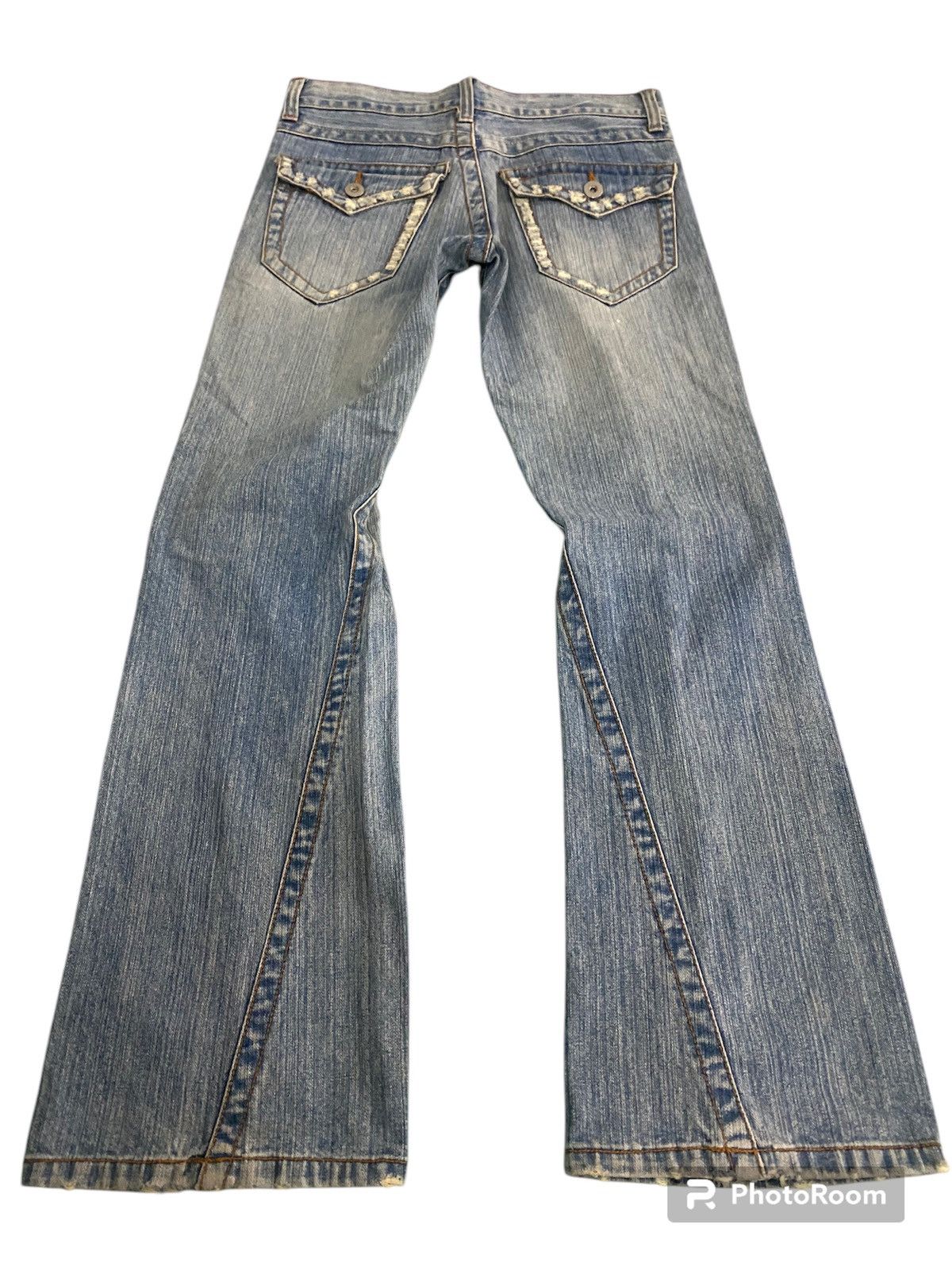 Japanese Brand × RBRSL × Tornado Mart Flare jeans Rubbber soul distressed Boot Cut unisex Size US 31 - 1 Thumbnail