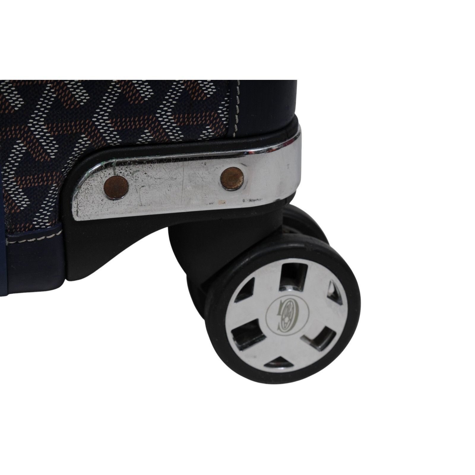 Goyard Navy Blue Coated Canvas Bourget Trolley PM Rolling - 02538 Size ONE SIZE - 8 Thumbnail