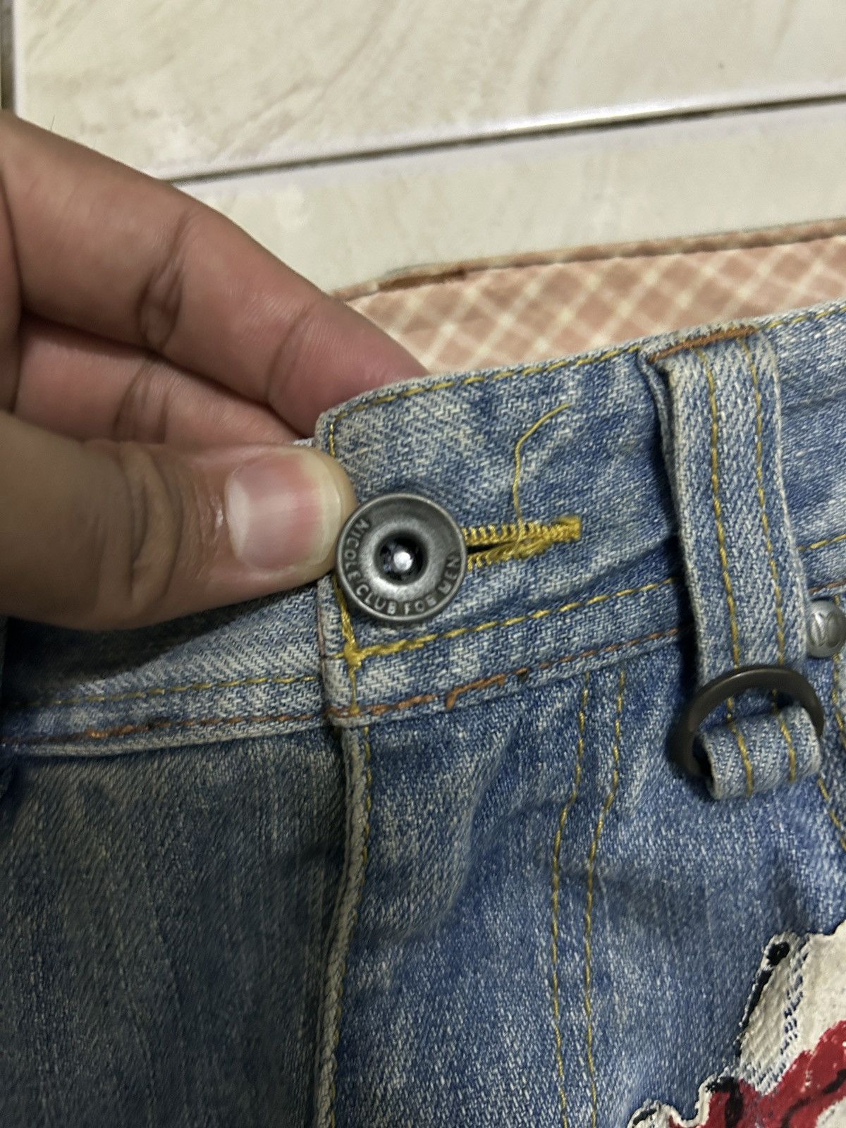 Japanese Brand × Matsuda × Nicole Club Vintage Nicole Club For Men Distressed Rose Style Jeans Size US 31 - 7 Thumbnail