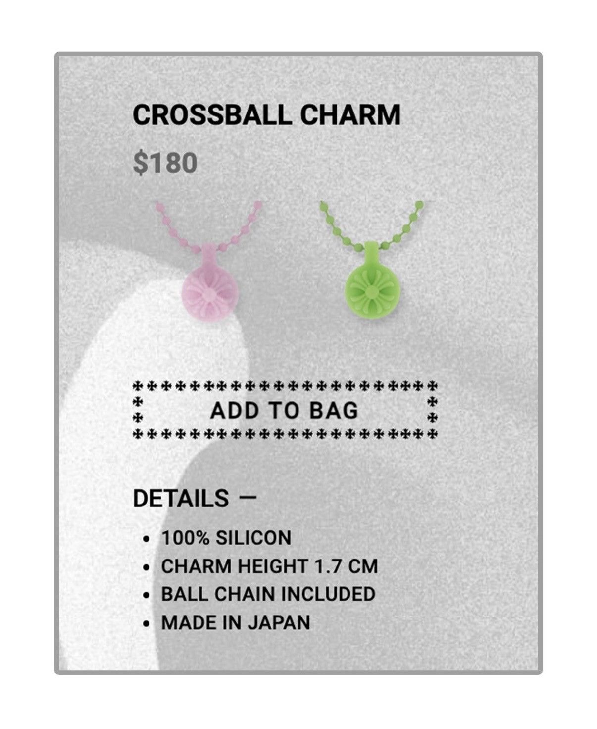 Chrome Hearts CROSSBALL CHARM Size ONE SIZE - 2 Thumbnail