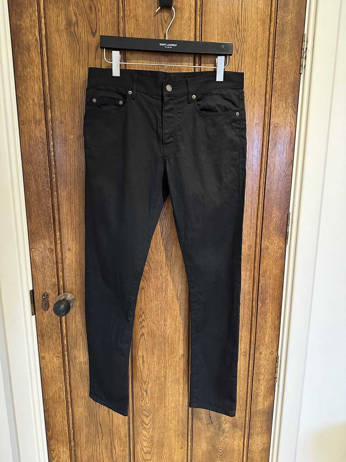 image of Saint Laurent Paris Fw14 Saint Laurent Black Skinny D02 Jeans Hedi Slimane, Men's (Size 32)