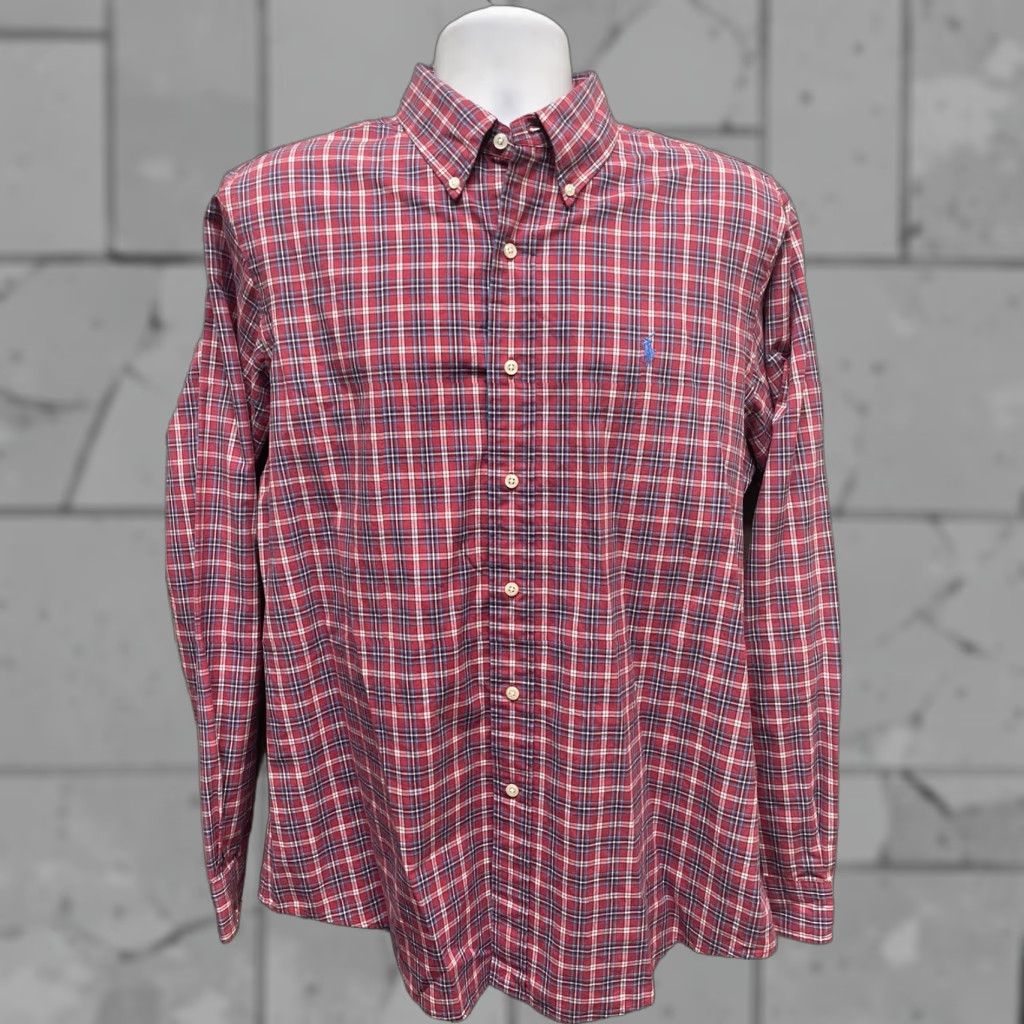 Ralph Lauren Ralph Lauren Custom Fit Red Long Sleeve Button Down Shirt Mens L Size US L / EU 52-54 / 3 - 1 Thumbnail