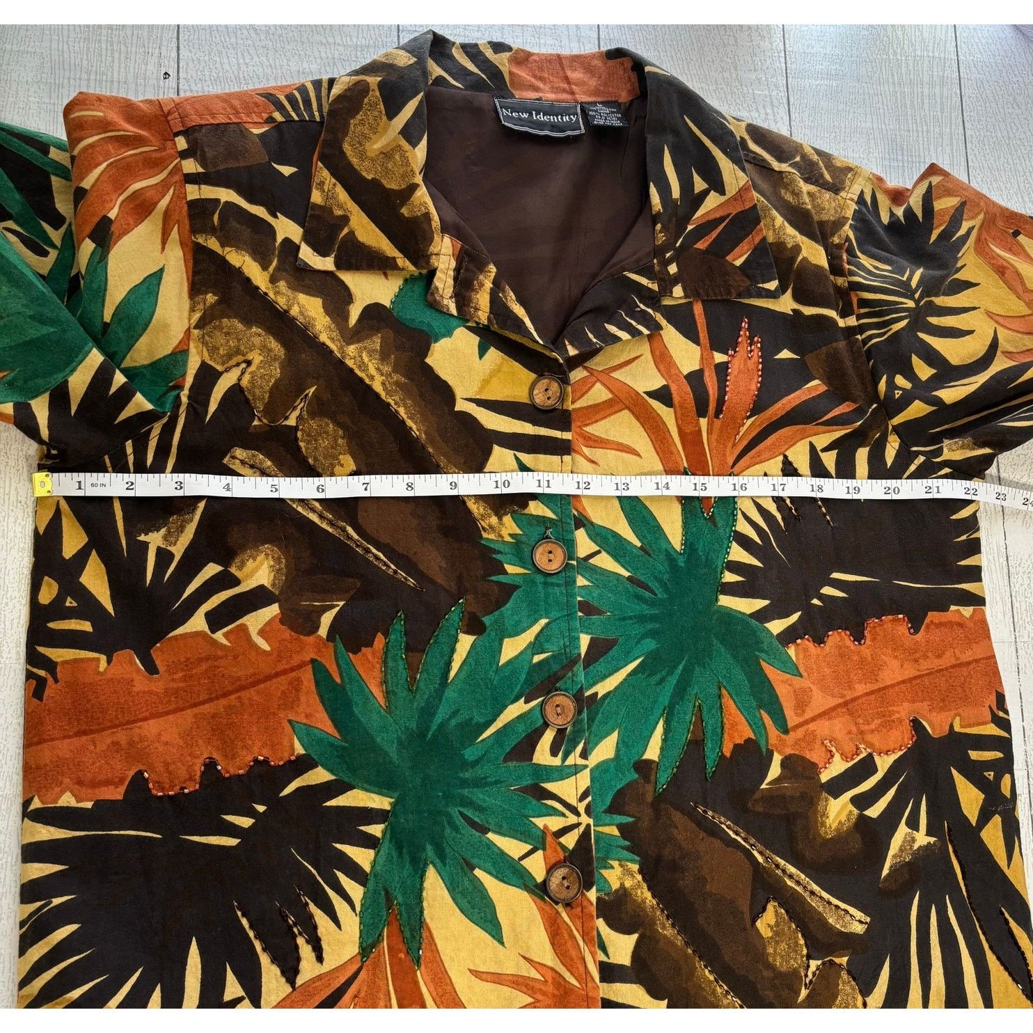 Other Vintage New Identity Tropical Print Jacket Light Brown Large Size L / US 10 / IT 46 - 4 Thumbnail