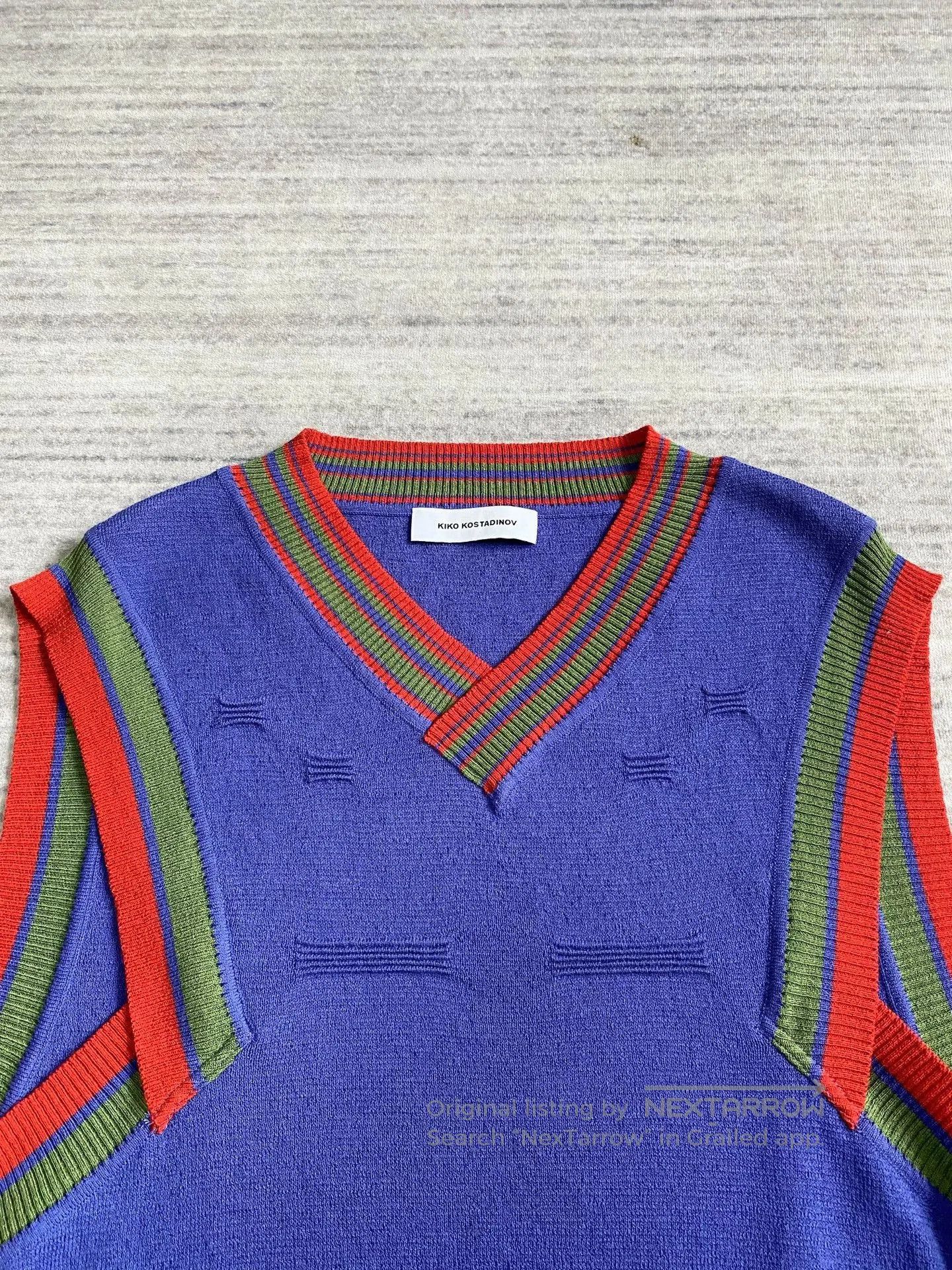 Kiko Kostadinov Kiko Kostadinov Purple Knit Vest with Color Blocks. Size US L / EU 52-54 / 3 - 3 Thumbnail