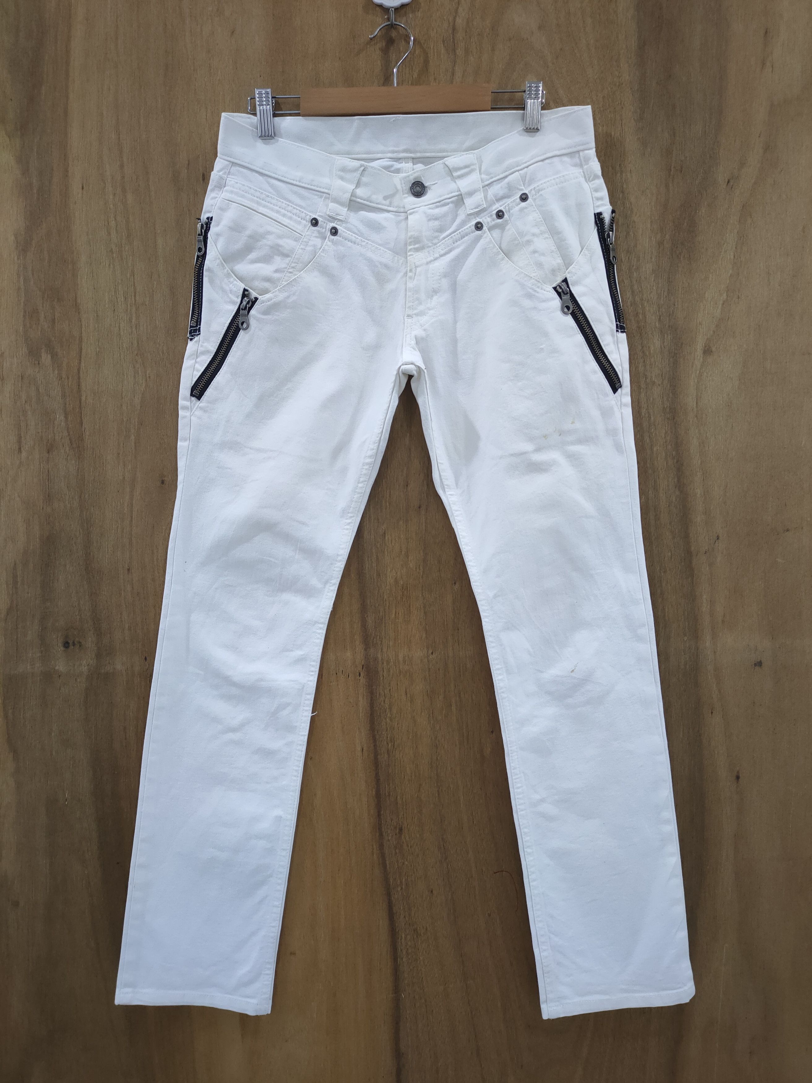 PPFM PPFM WHITE MULTIPOCKET JEAN DENIM PANTS Size US 30 / EU 46 - 1 Thumbnail