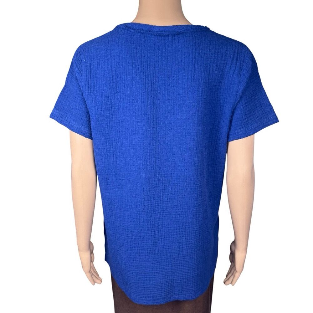 Other New Belle Beach by Kim Gravel Gauze V-Neck Nautical Navy Co Size XS / US 0-2 / IT 36-38 - 5 Thumbnail