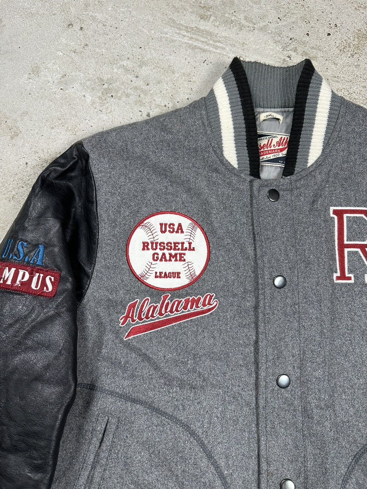 Russell Athletic × Vintage Vintage Y2K Russell Athletic Alabama Varsity Jacket Bomber Size US S / EU 44-46 / 1 - 6 Thumbnail