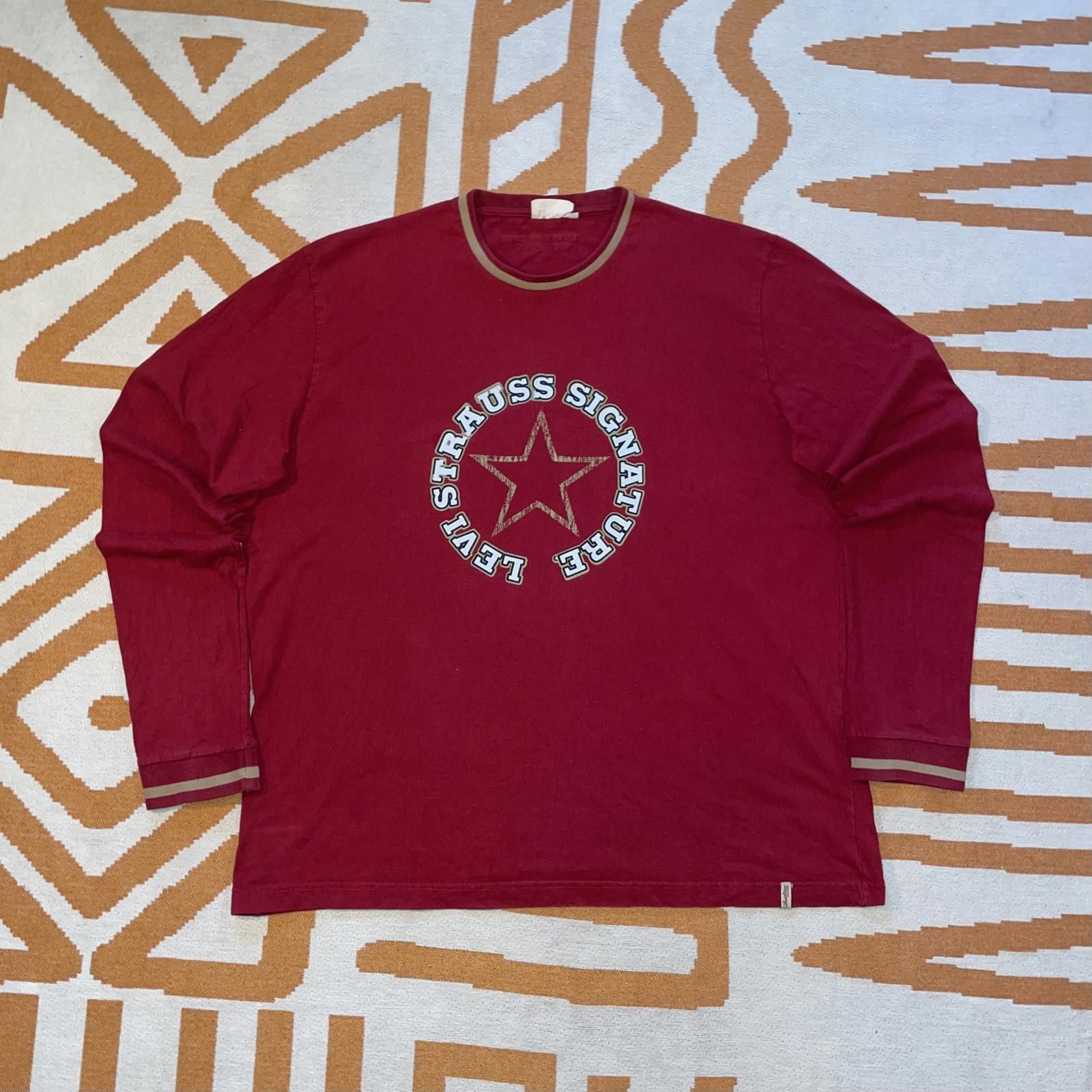 Designer Levis Signature 00s Graphic Longsleeve T-Shirt XXL Size US XXL / EU 58 / 5 - 1 Thumbnail