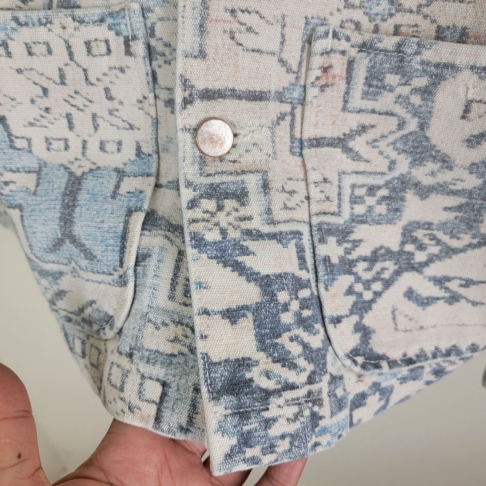Other King Kennedy Rugs Printed Ecru Canvas Chore Jacket Size US XXL / EU 58 / 5 - 8 Thumbnail