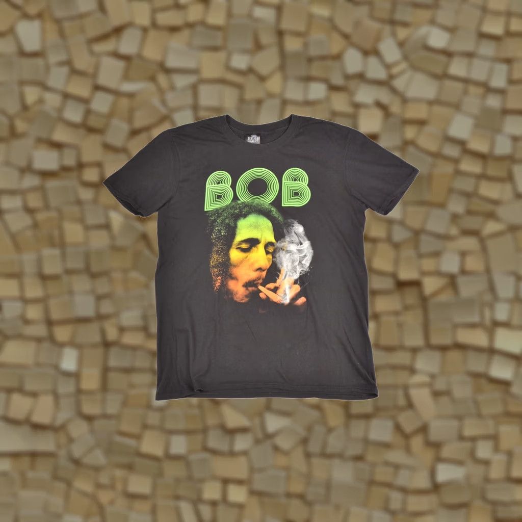 Vintage Bob Marley Vintage 2013 Rasta Reggae T-Shirt Tee Zion Made in UK Size L Mens Black Size US L / EU 52-54 / 3 - 1 Thumbnail