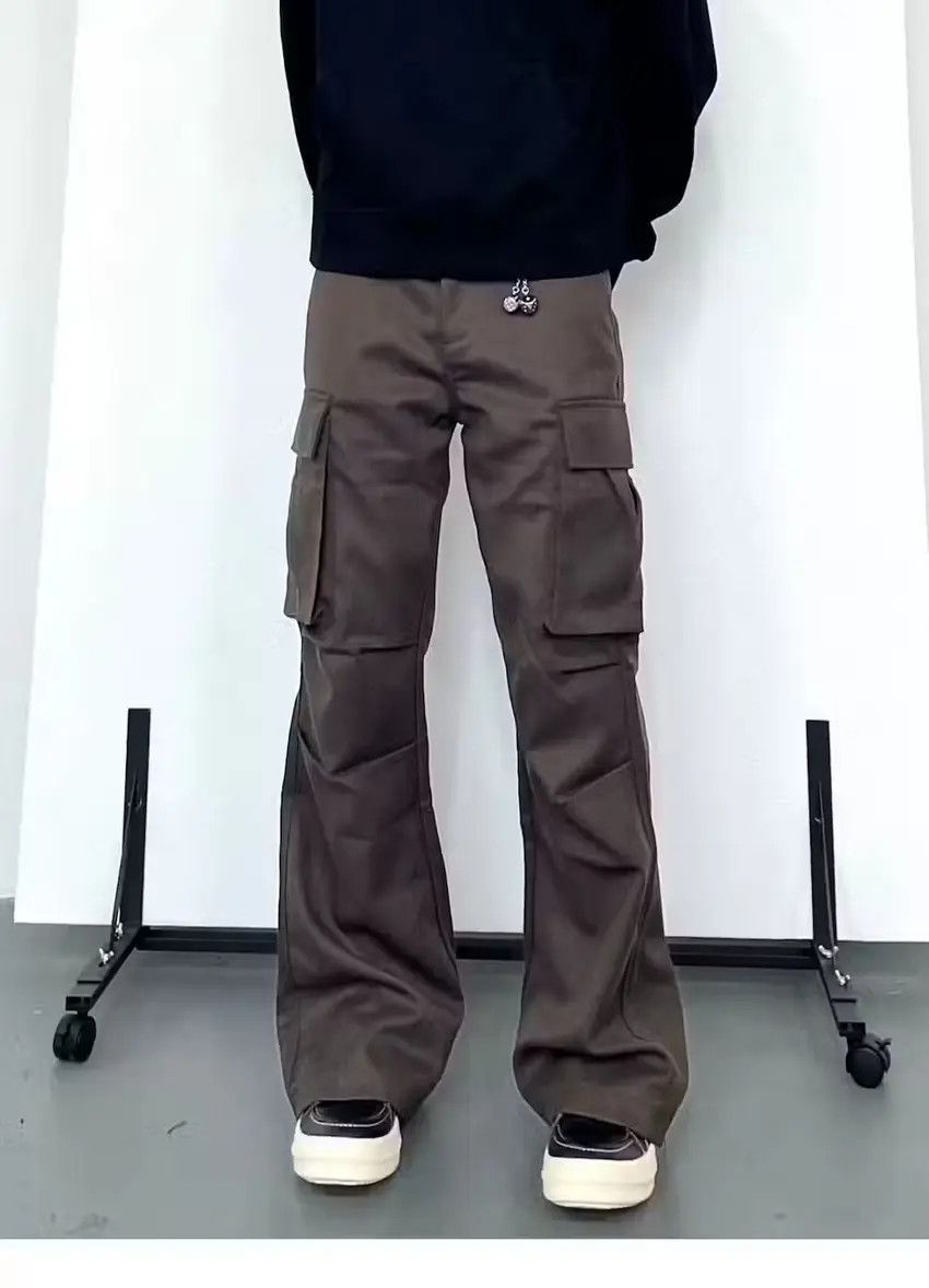 Designer × Japanese Brand Brown yuppie utility bootcut flared cargo pants Size US 34 / EU 50 - 5 Thumbnail