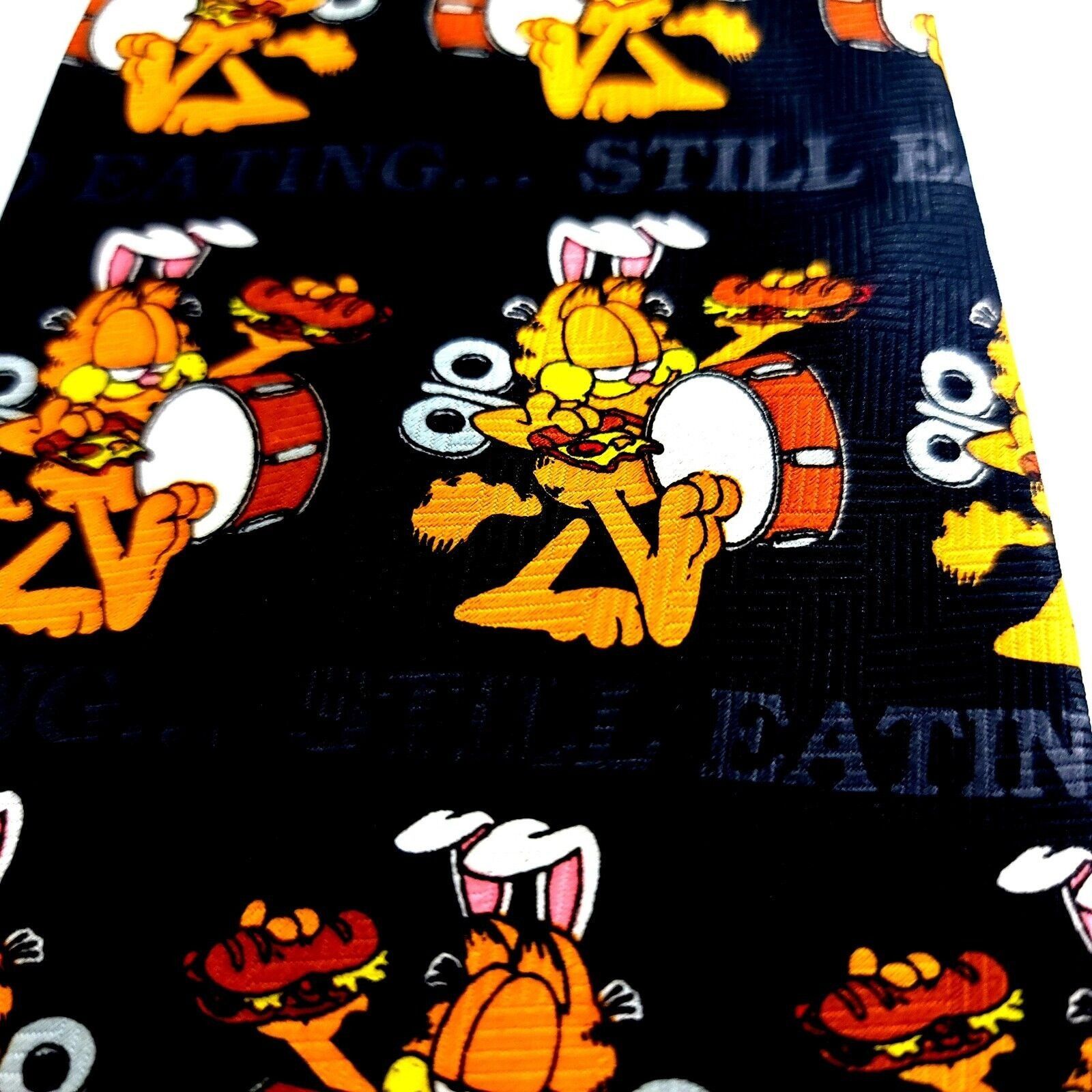 Designer Paws Addiction Black Garfield Black Wide Tie Size ONE SIZE - 2 Thumbnail
