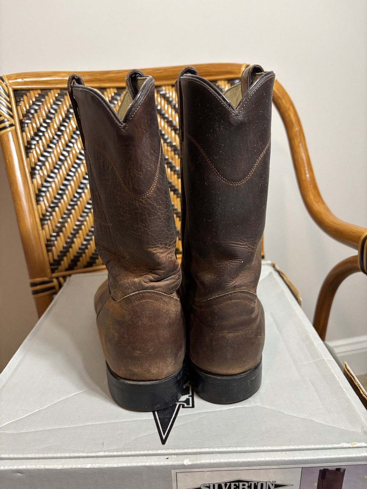 Other Silverton Western Roper Boots Cowboy Leather Size 11.5 D Size US 11.5 / EU 44-45 - 4 Thumbnail