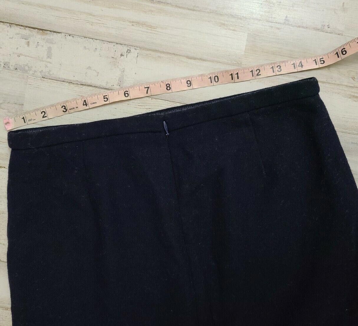 J.Crew J Crew The Pencil Skirt 2 Wool Blend Navy Blue lined Size 26" / US 2 / IT 38 - 4 Thumbnail