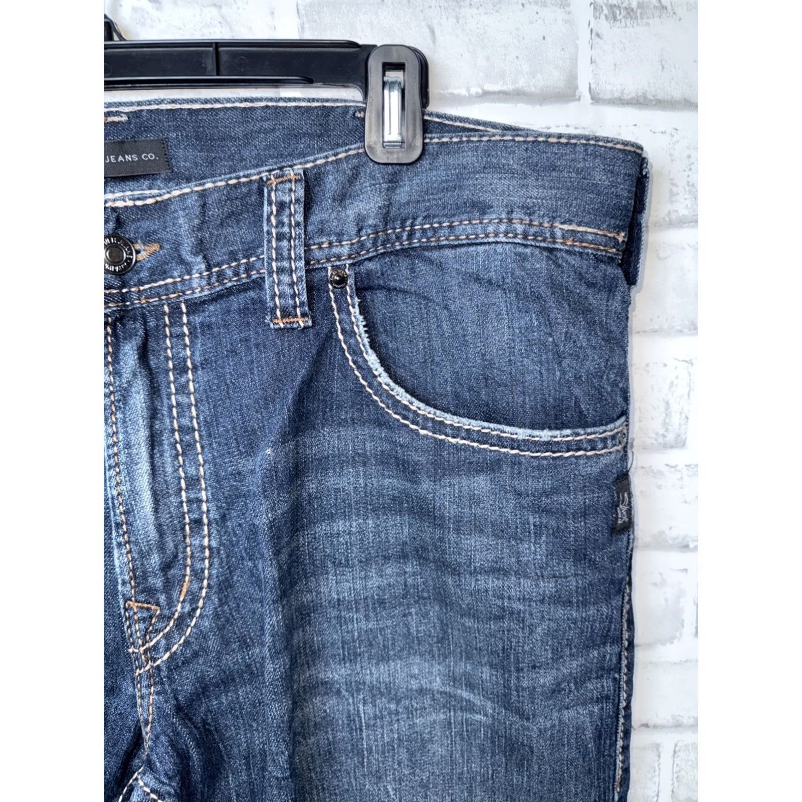 Silver Jeans Co. Silver Jeans Zac Jeans Mens Straight 38x30 Blue 5-Pocket Denim Regular Fit Vintage: No Size US 38 / EU 54 - 2 Thumbnail