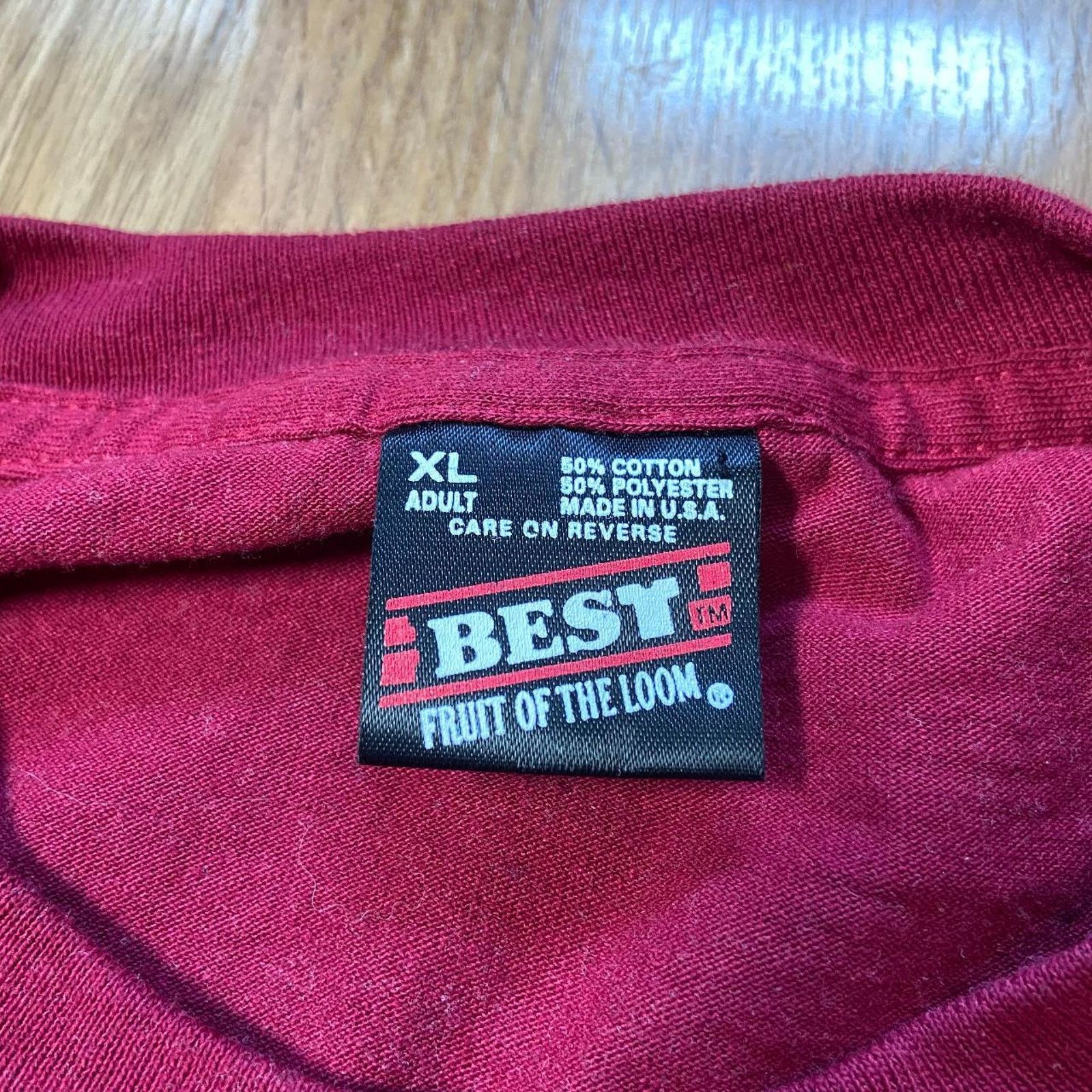 Fruit Of The Loom 90s burgundy heartland battery single Size US XL / EU 56 / 4 - 5 Thumbnail