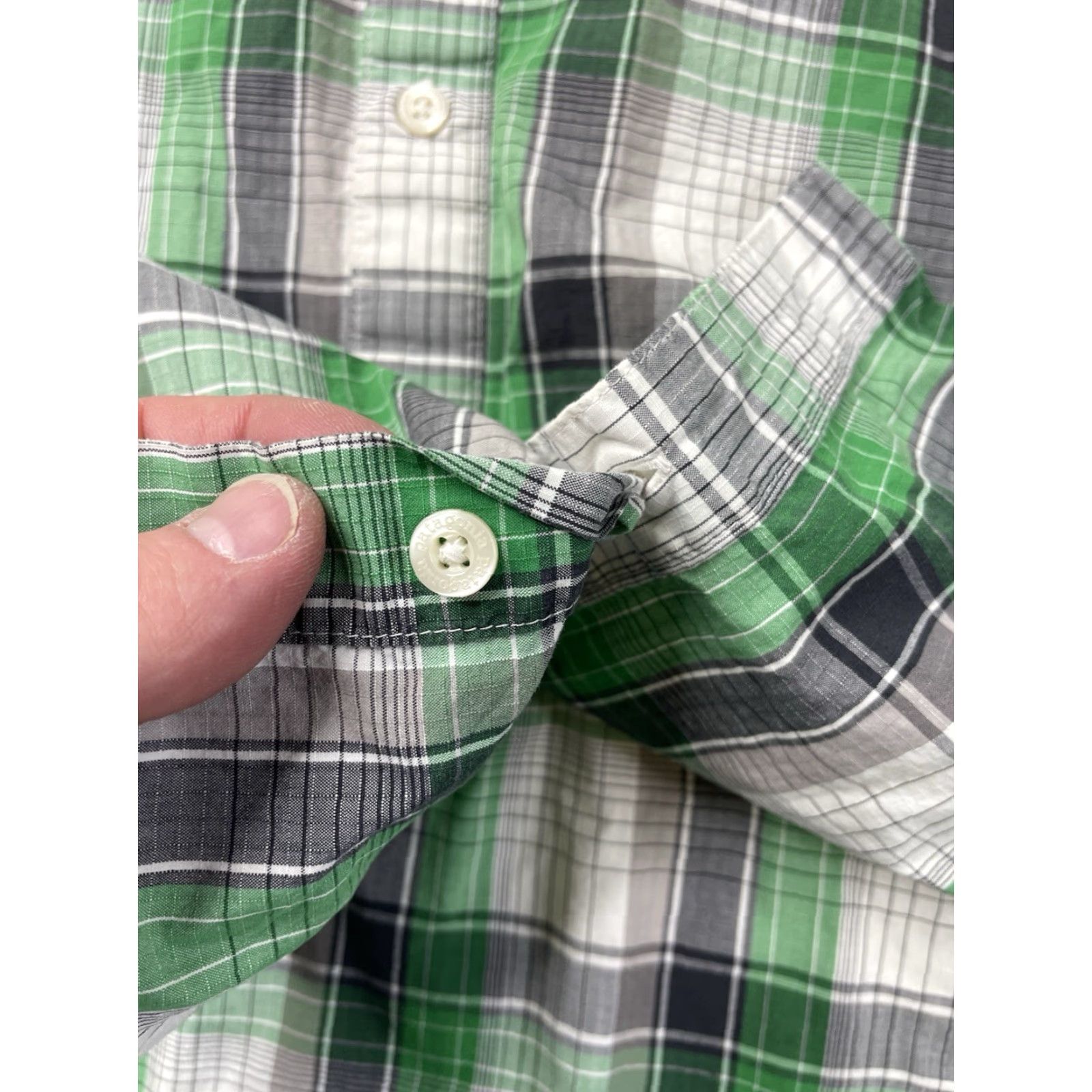 Patagonia Patagonia Shirt Mens XL Plaid Green Three Trees Organic Cotton Button-Up Short Sleeve Casual Workwear Size US XL / EU 56 / 4 - 8 Thumbnail