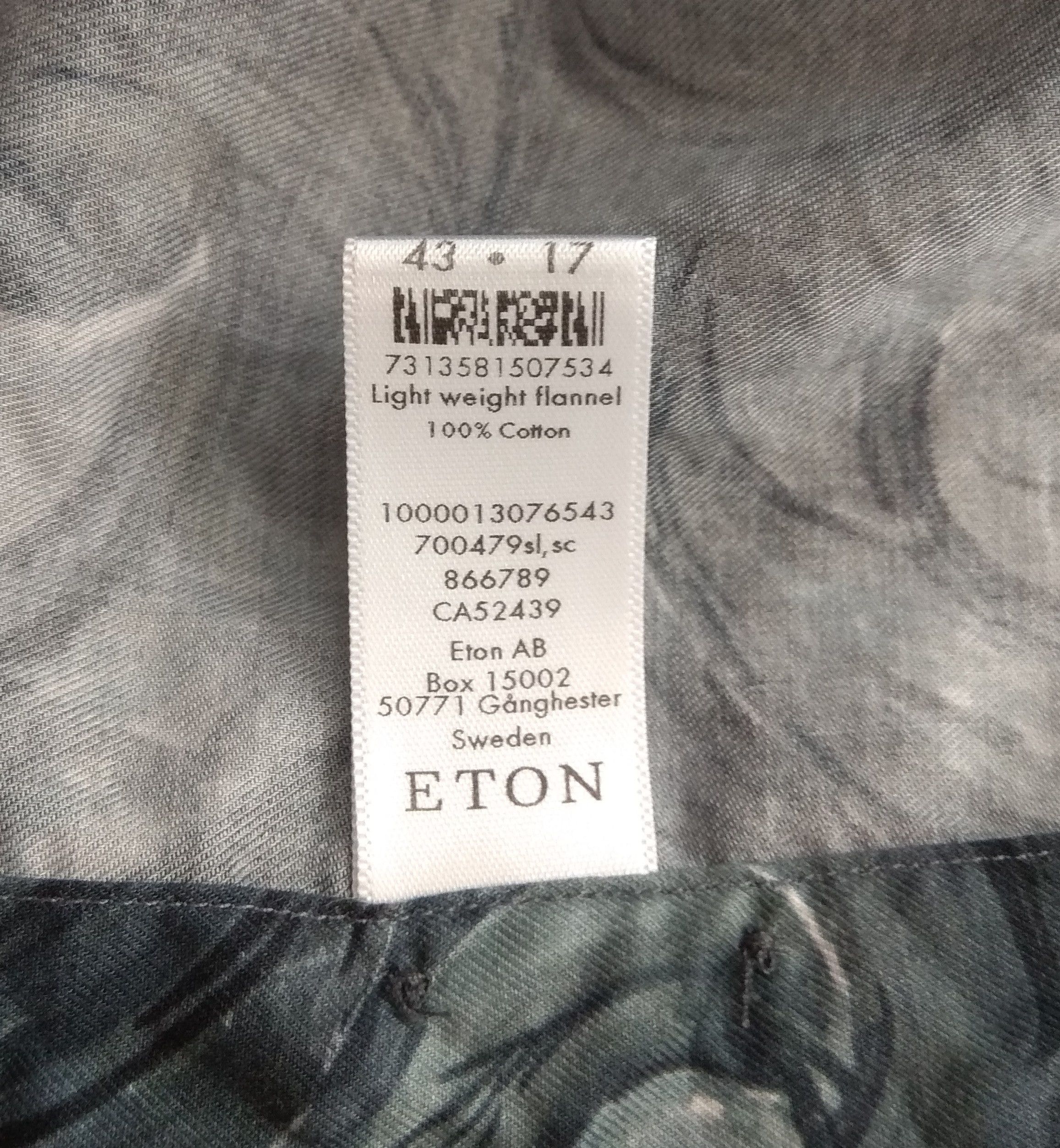 Eton Eton Impressionist Paisley Print Lightweight Flannel Shirt Size US XL / EU 56 / 4 - 7 Thumbnail