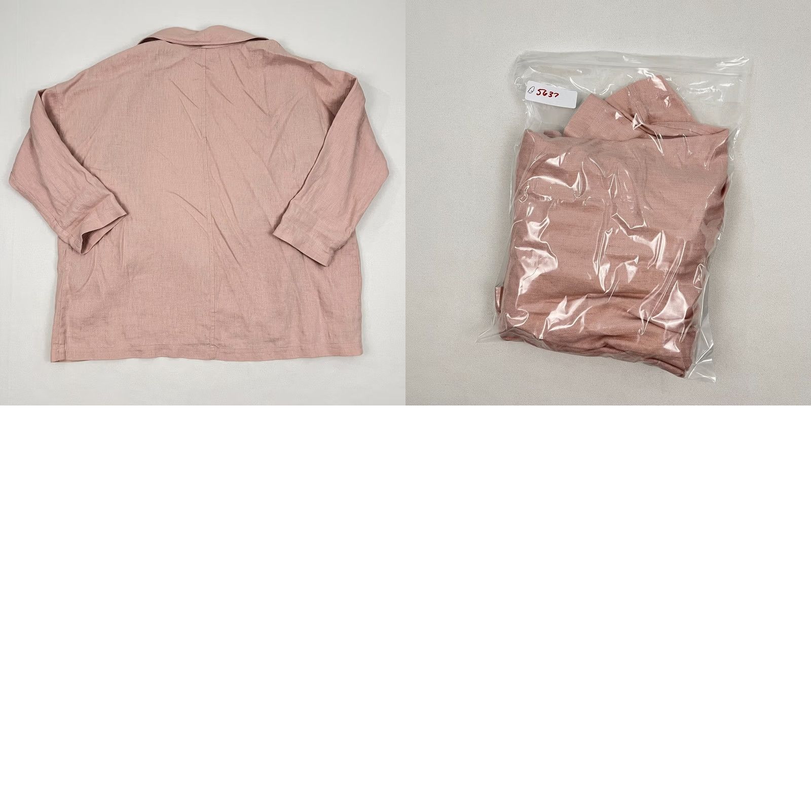 Eileen Fisher Eileen Fisher Jacket Womens 2X Pink Organic Linen Open Front Lagenlook Coastal Jacket Size XXL / US 16-18 / IT 52-54 - 8 Thumbnail
