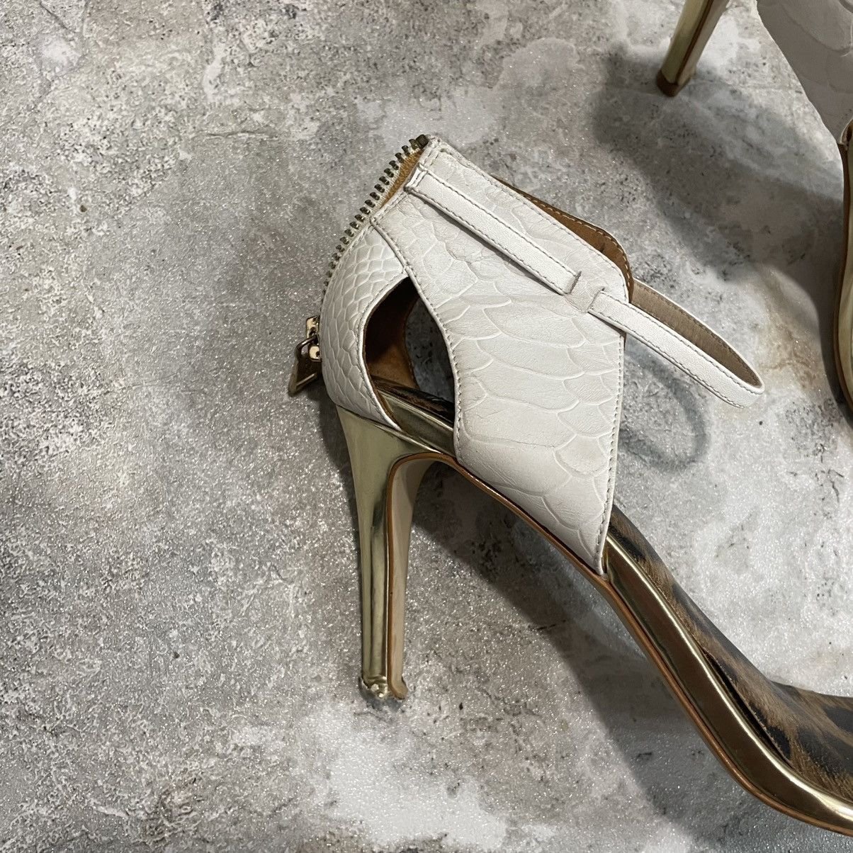 Just Cavalli 38 VINTAGE JUST CAVALLI 90s LEO HEELS shoes slip sandals zip Size US 8 / IT 38 - 5 Thumbnail
