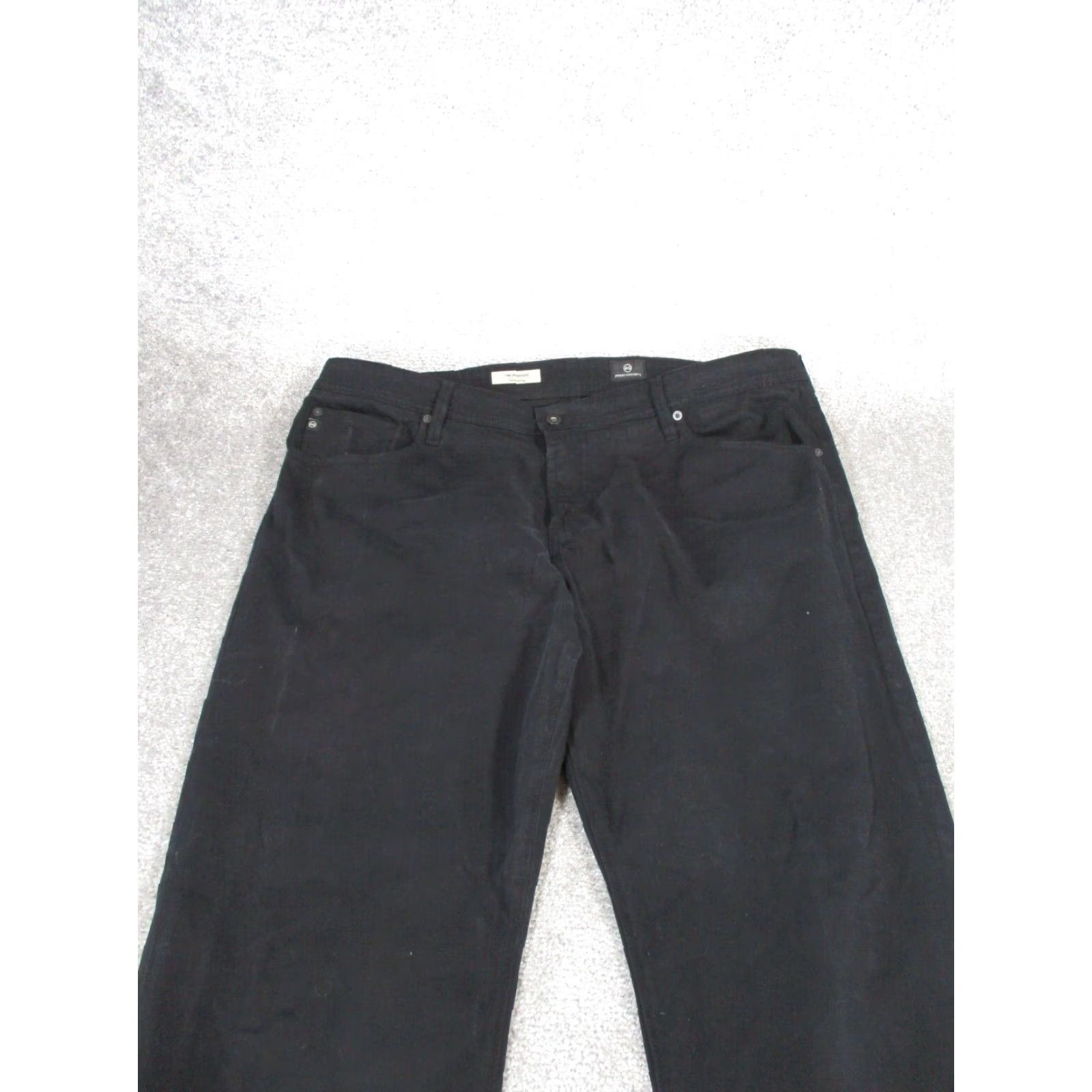 Vintage Adriano Goldschmied Pants Mens 40 The Graduate Tailored Leg Black 40X33 Chino Flat Front Knit Regular Street, USA, City, Preppy Mens Size US 40 / EU 56 - 2 Thumbnail