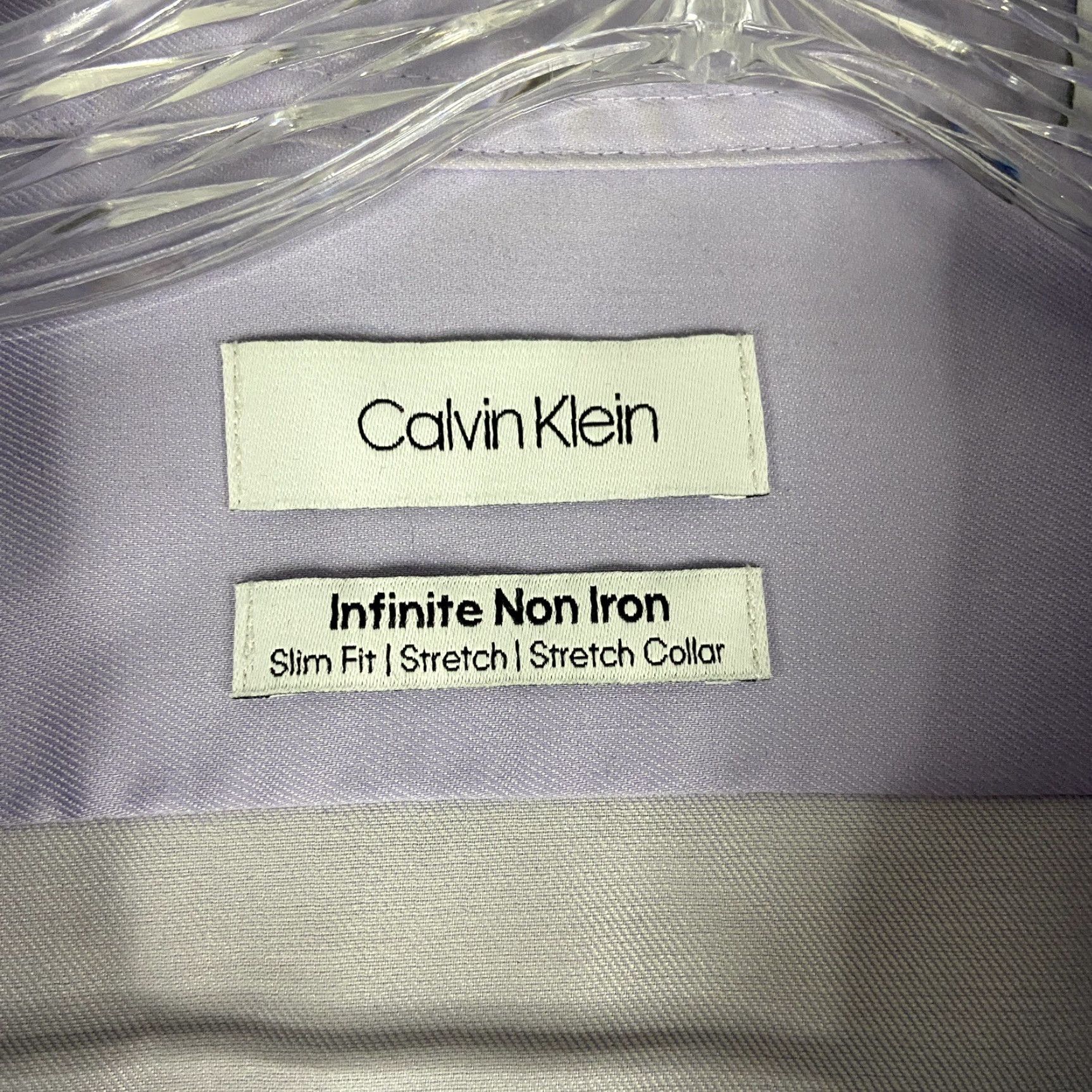 Calvin Klein Calvin Klein Dress Shirt Long Sleeve Men 18.5 34/35 Purple Mens Size 48R - 6 Thumbnail