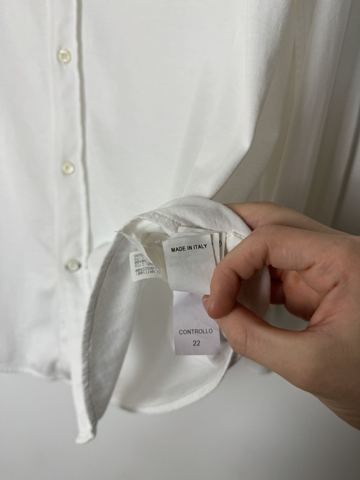 Brunello Cucinelli Brunello Cucinelli White Cotton Slim Fit Shirt Made in Italy Size US L / EU 52-54 / 3 - 11 Thumbnail