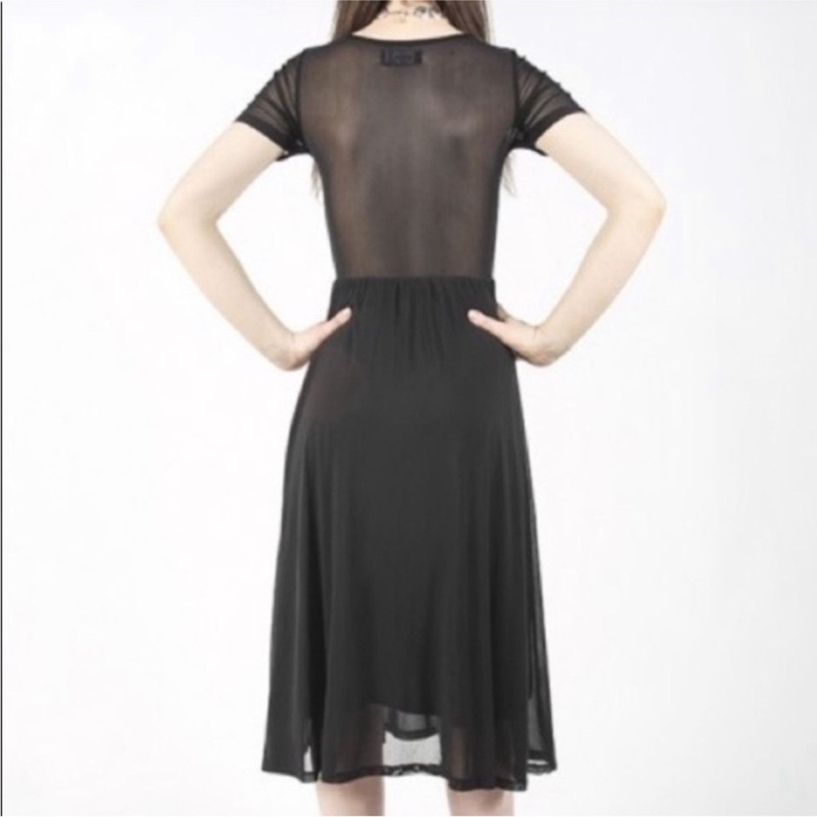 Iron Fist NEW! Iron Fist 5X Mermaid For Life Sheer Black Midi Dress 5X Size 4XL / US 24-26 - 6 Thumbnail