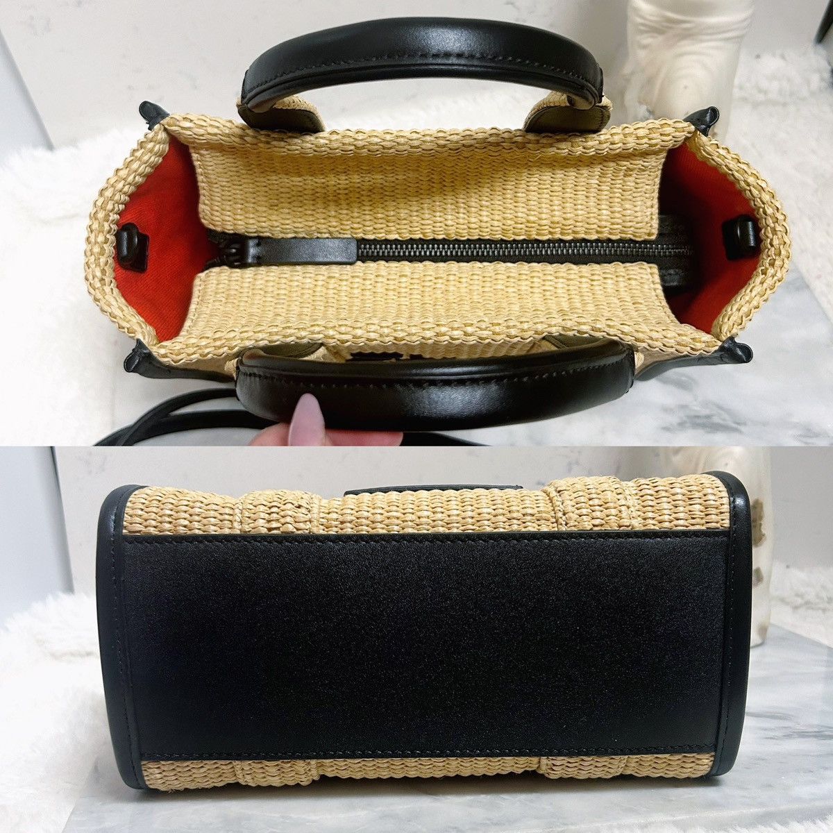 Marc Jacobs Authentic Marc Jacobs The Tote Bag Natural Woven Tote Bag Size ONE SIZE - 9 Thumbnail