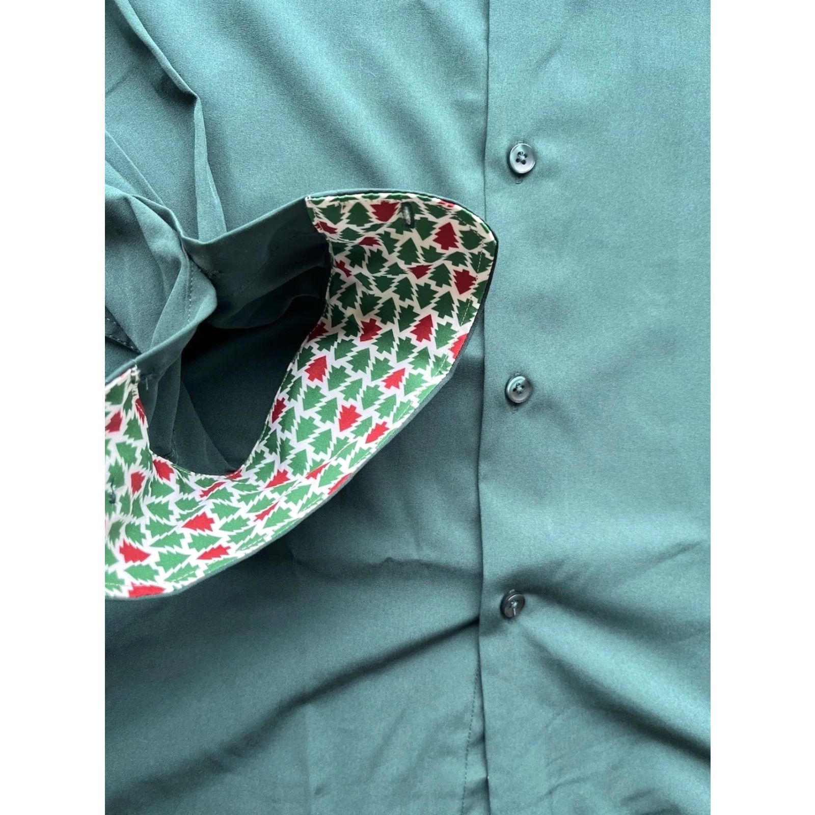 Vintage Tom Baine Button-Up Shirt Green Holiday Solid M Christmas Preppy Mens Shirt Size US M / EU 48-50 / 2 - 4 Thumbnail