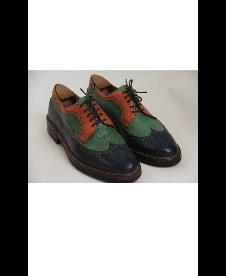 Ralph Lauren Purple Label Ralph Lauren Purple Label Pebble Grain Brogues Derby Shoe Size US 10.5 / EU 43-44 - 1 Thumbnail