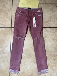 Purple Brand Mens Purple Brand P002 Repair Drop-Fit Skinny Jeans