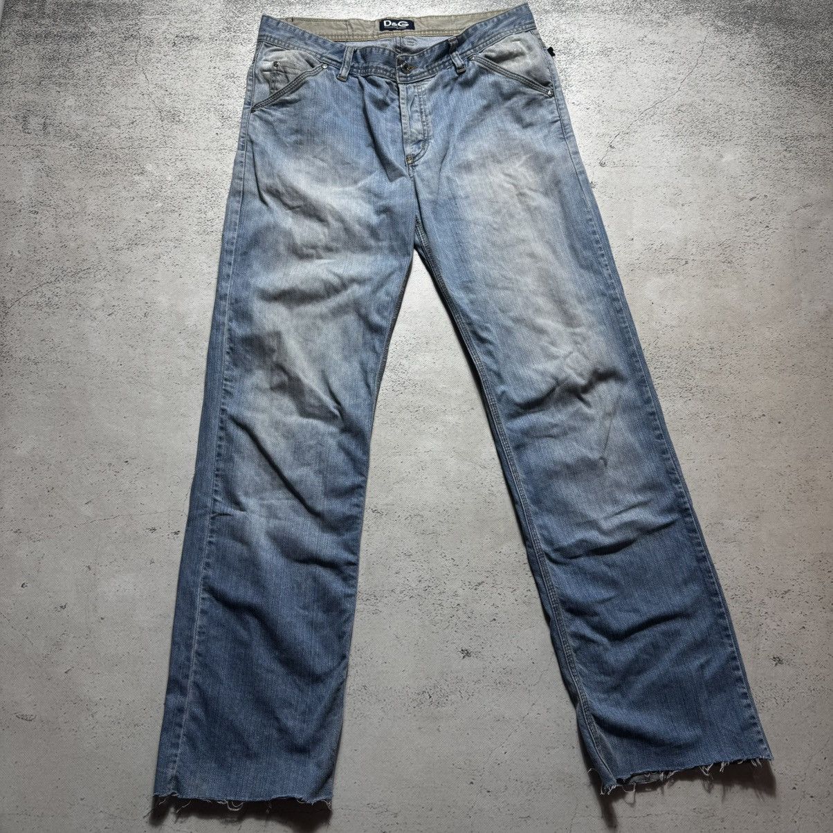Dolce & Gabbana vintage distressed baggy fit dolce gabbana jeans faded y2k Size US 33 - 1 Thumbnail