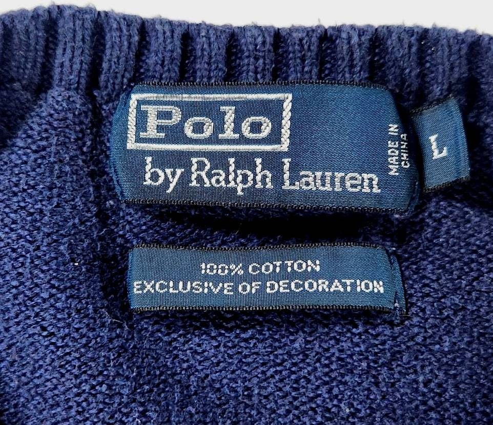 Other Polo Ralph Lauren Crewneck Sweater 100% Cotton Knit Mens L Size US L / EU 52-54 / 3 - 7 Thumbnail