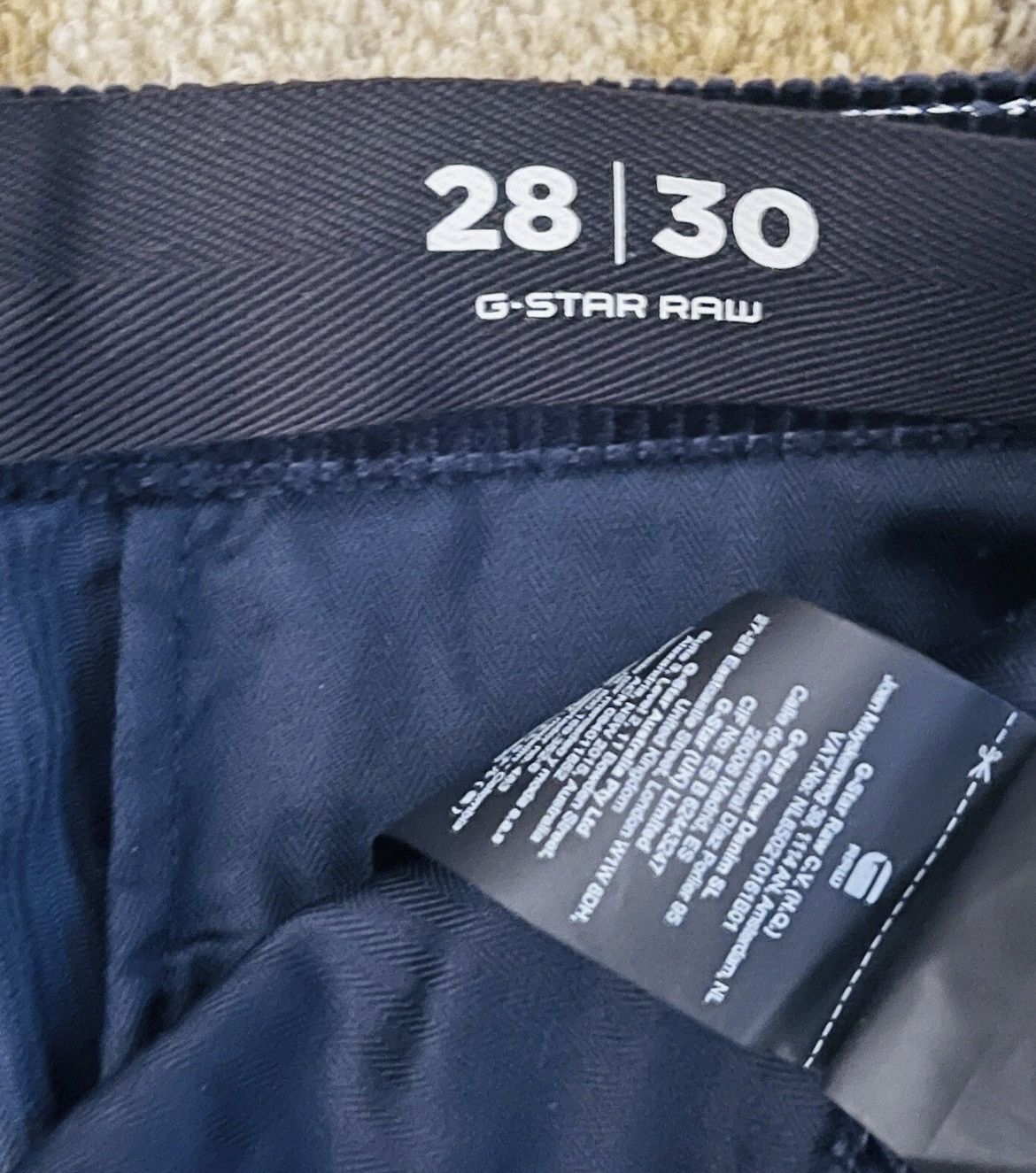 G-Star G Star Raw Pants Men's RENATO STRAIGHT CARGO Corduroy Navy Size US 28 / EU 44 - 6 Thumbnail