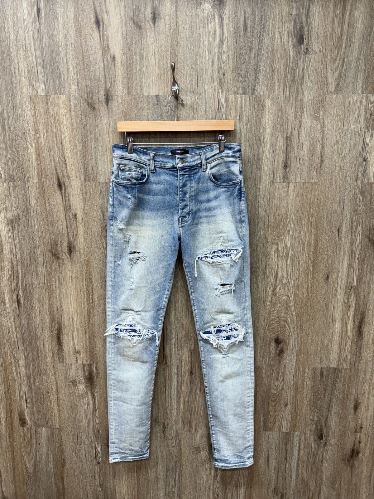 Amiri Amiri MX1 Blue Bandana Denim Jeans Size US 34 / EU 50 - 1 Thumbnail