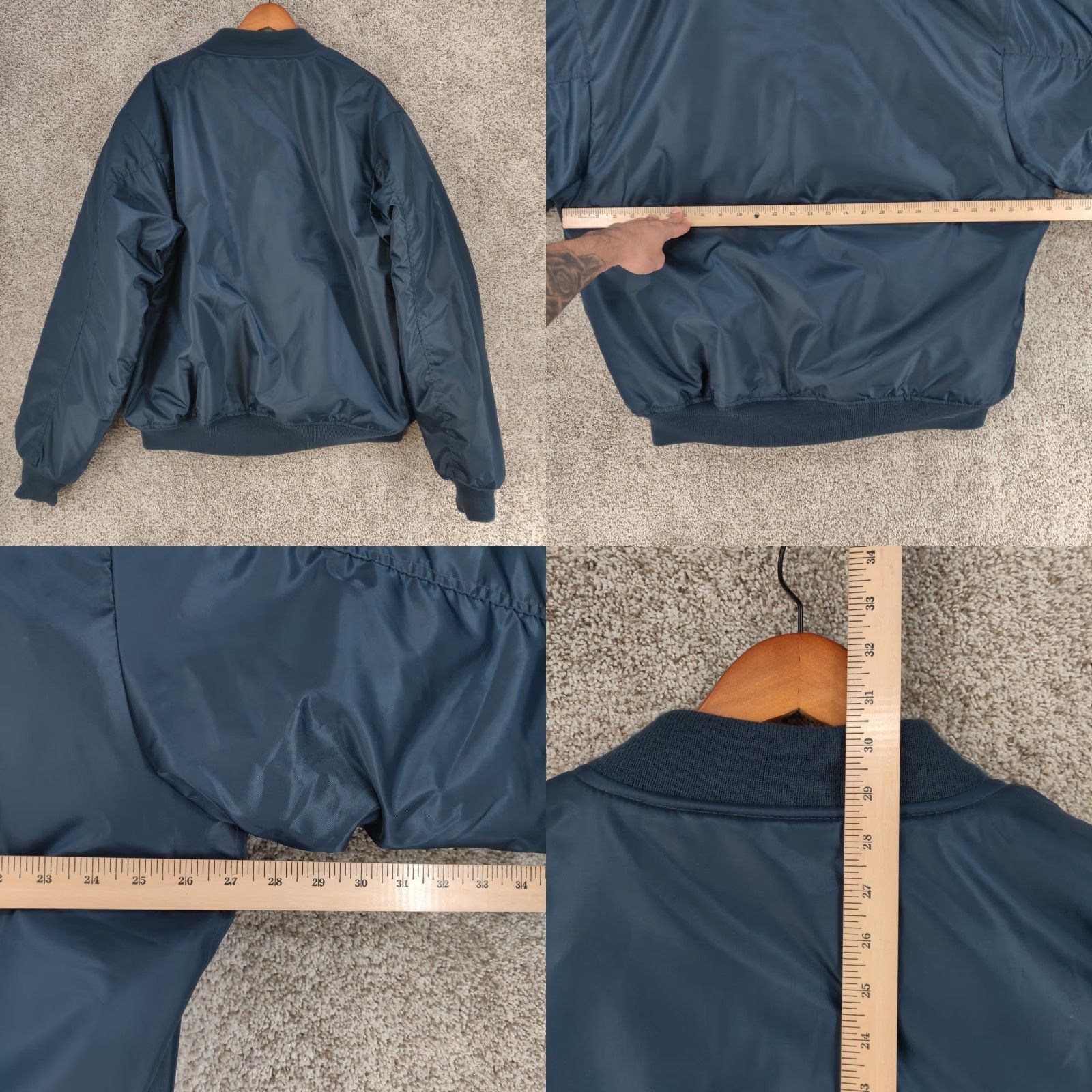 Rothco VINTAGE Rothco MA-1 Jacket Mens 3XL Bomber Reversible Flight Nylon Blue Size US XXL / EU 58 / 5 - 9 Thumbnail